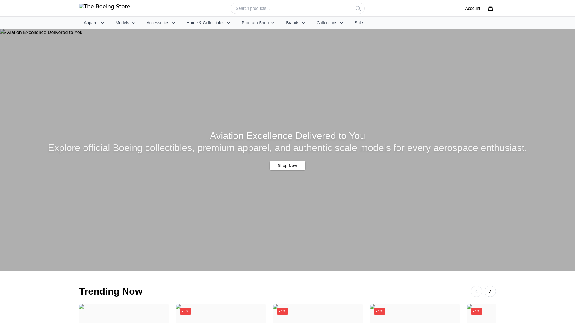 Screenshot of boeingstorestyle.shop
