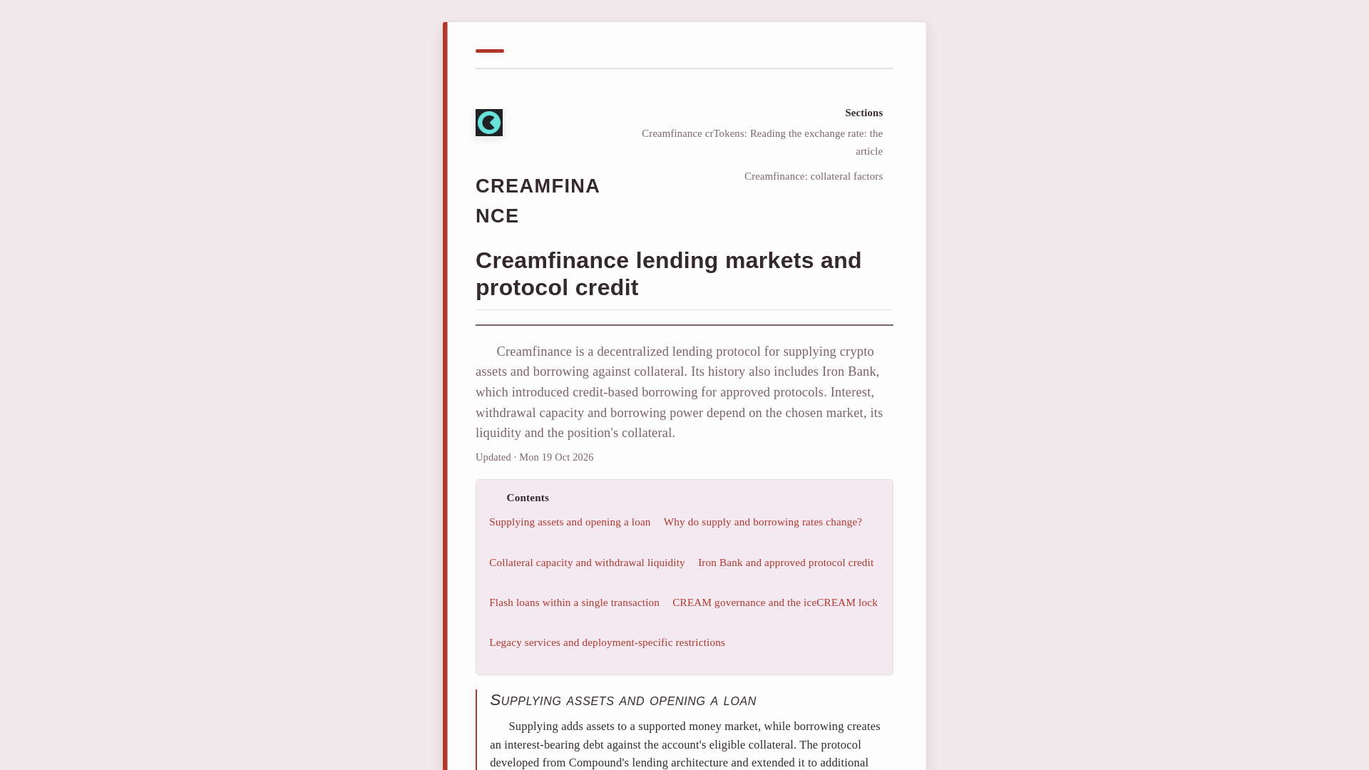 Screenshot of craemfinance.run
