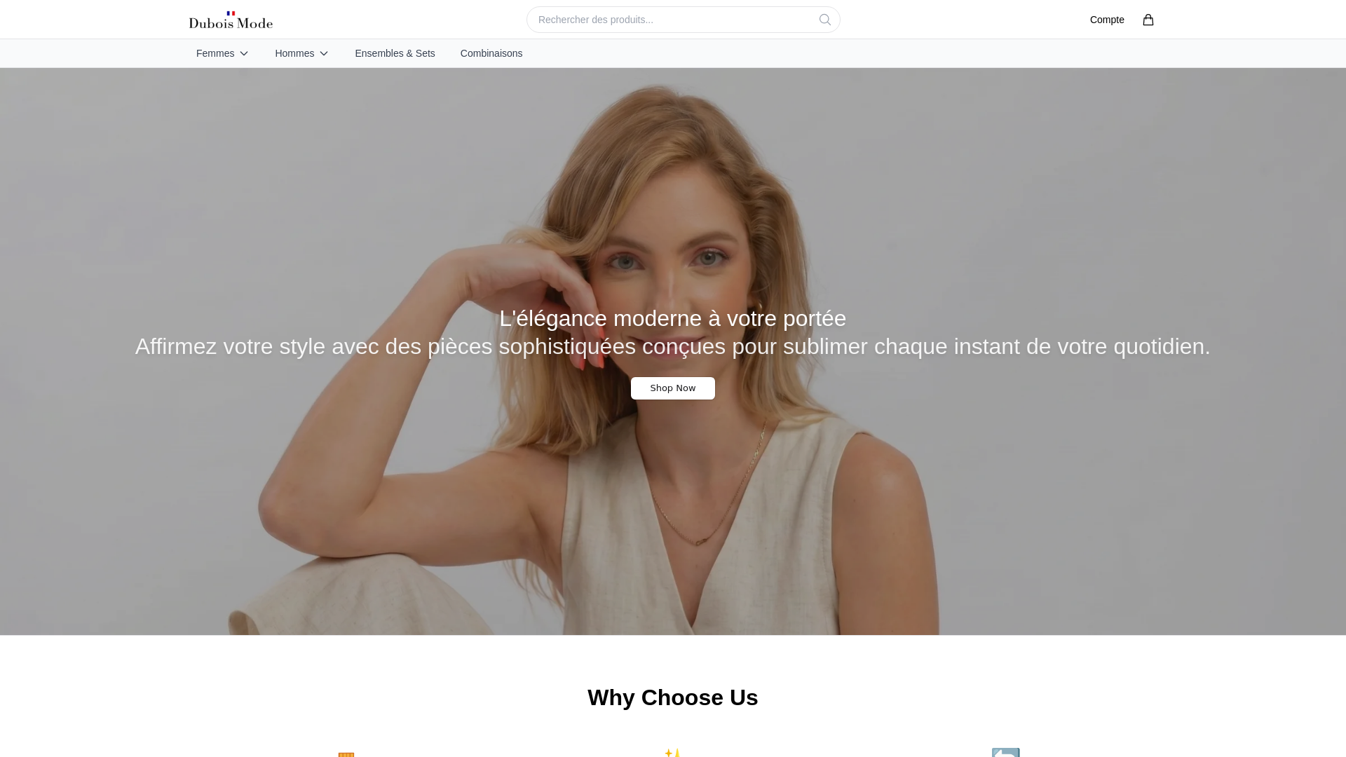 Screenshot of boiswear.shop