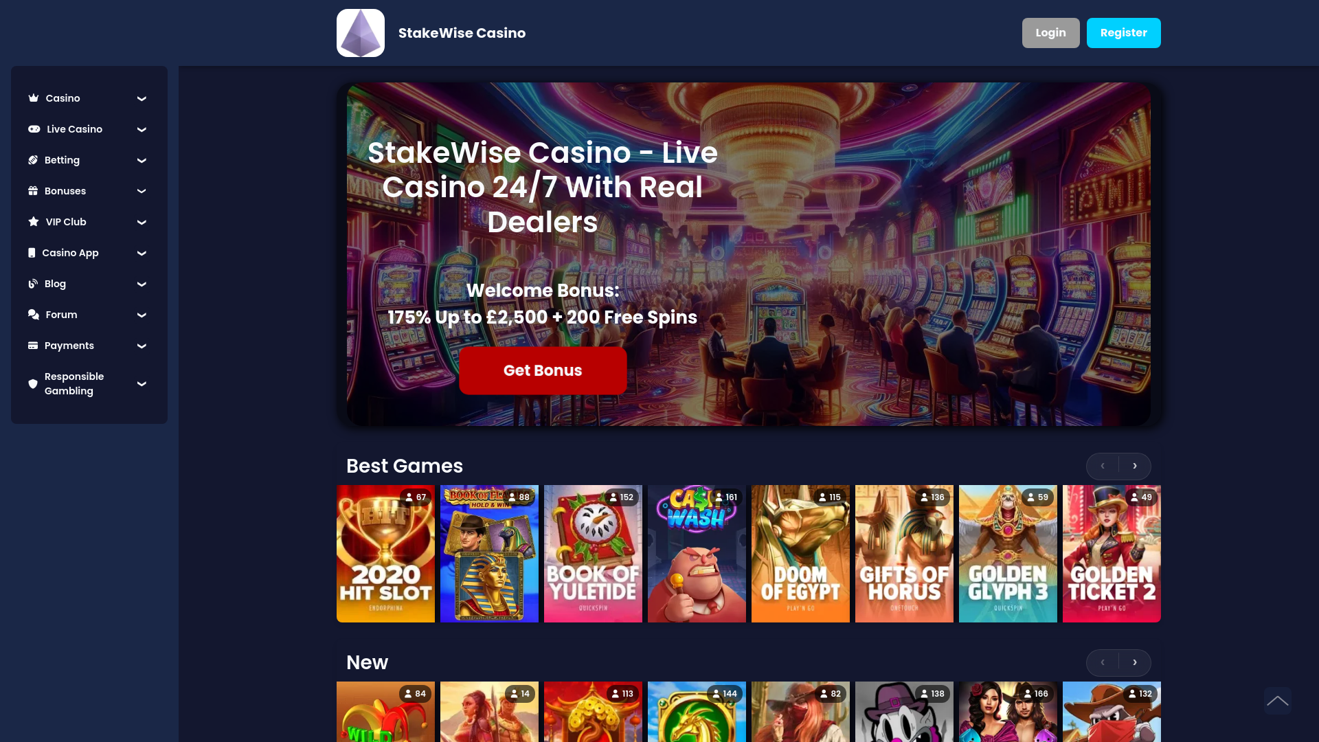 Screenshot of stakewise.uk
