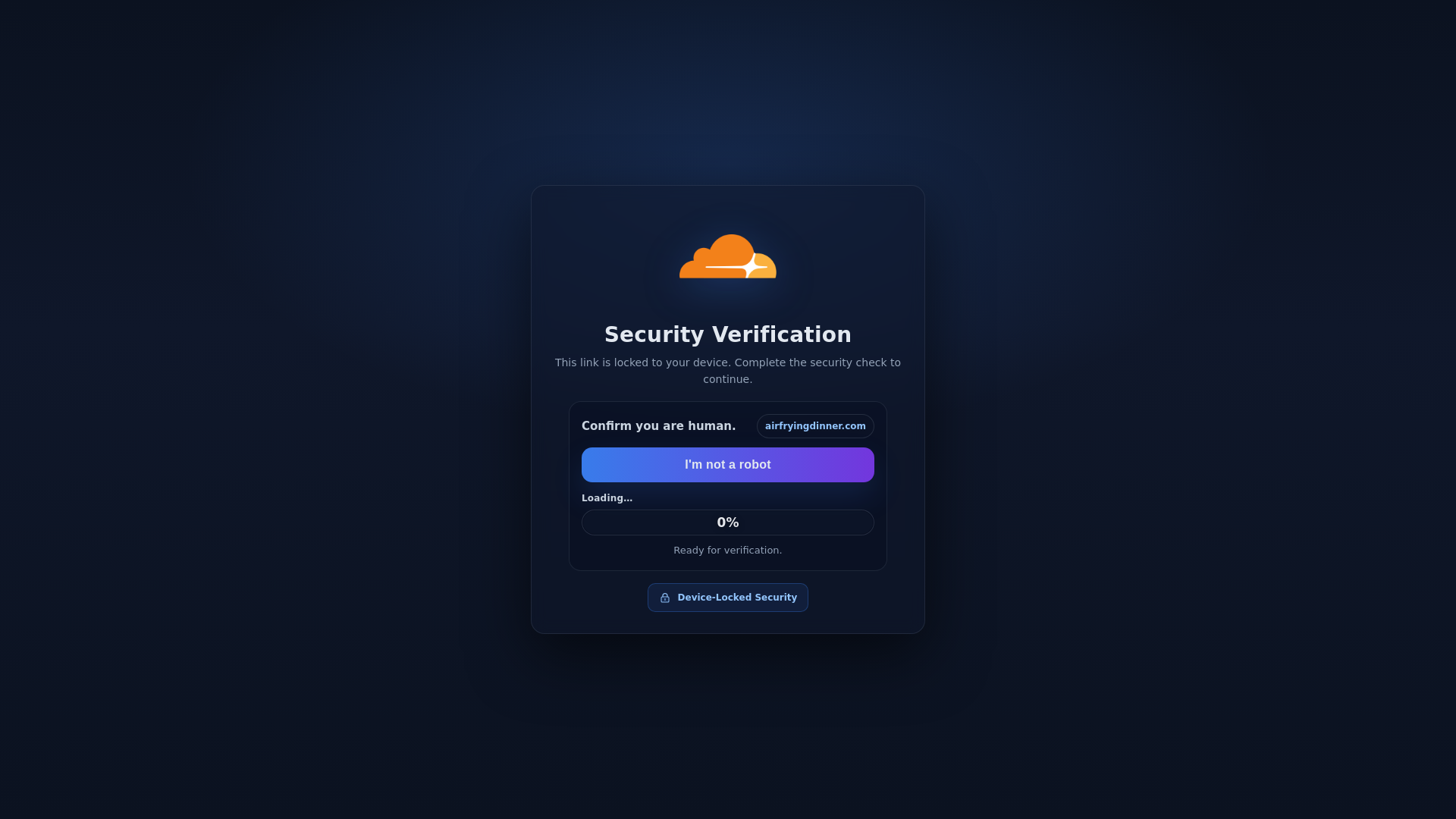 Screenshot of airfryingdinner.com