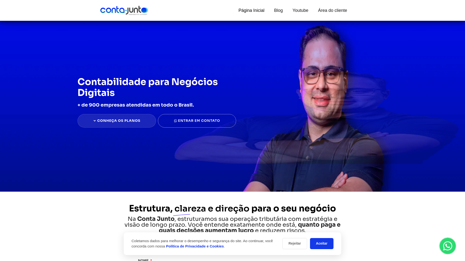 Снимок экрана contajunto.com