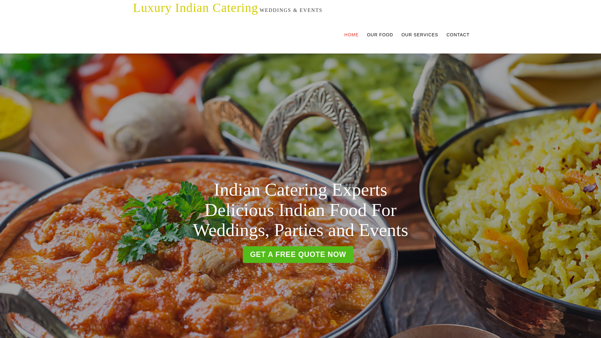 لقطة شاشة لـ luxuryindiancatering.co.uk