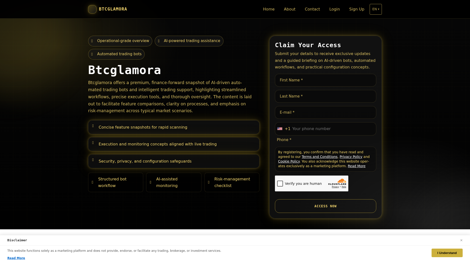 Screenshot of btcglamorasystem.com