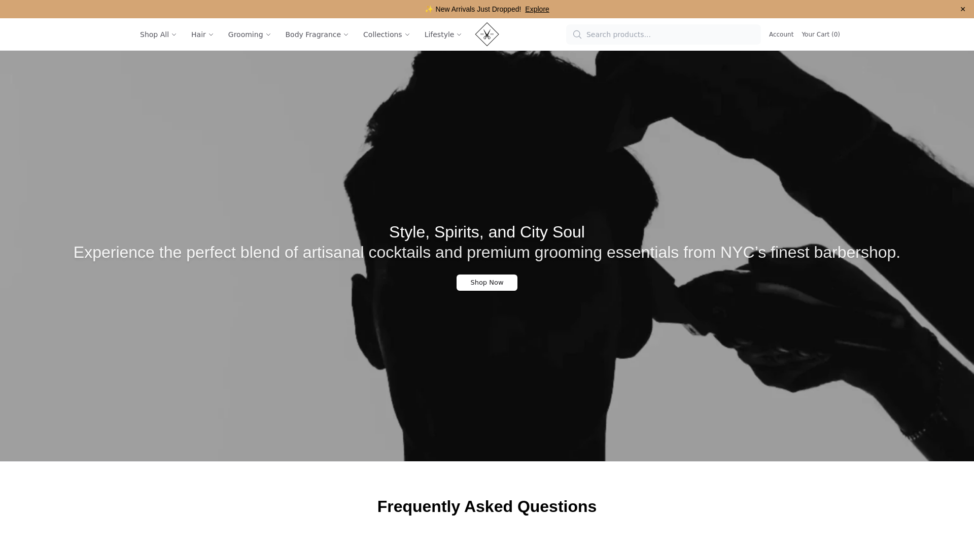 Screenshot of blindbarbershop.shop