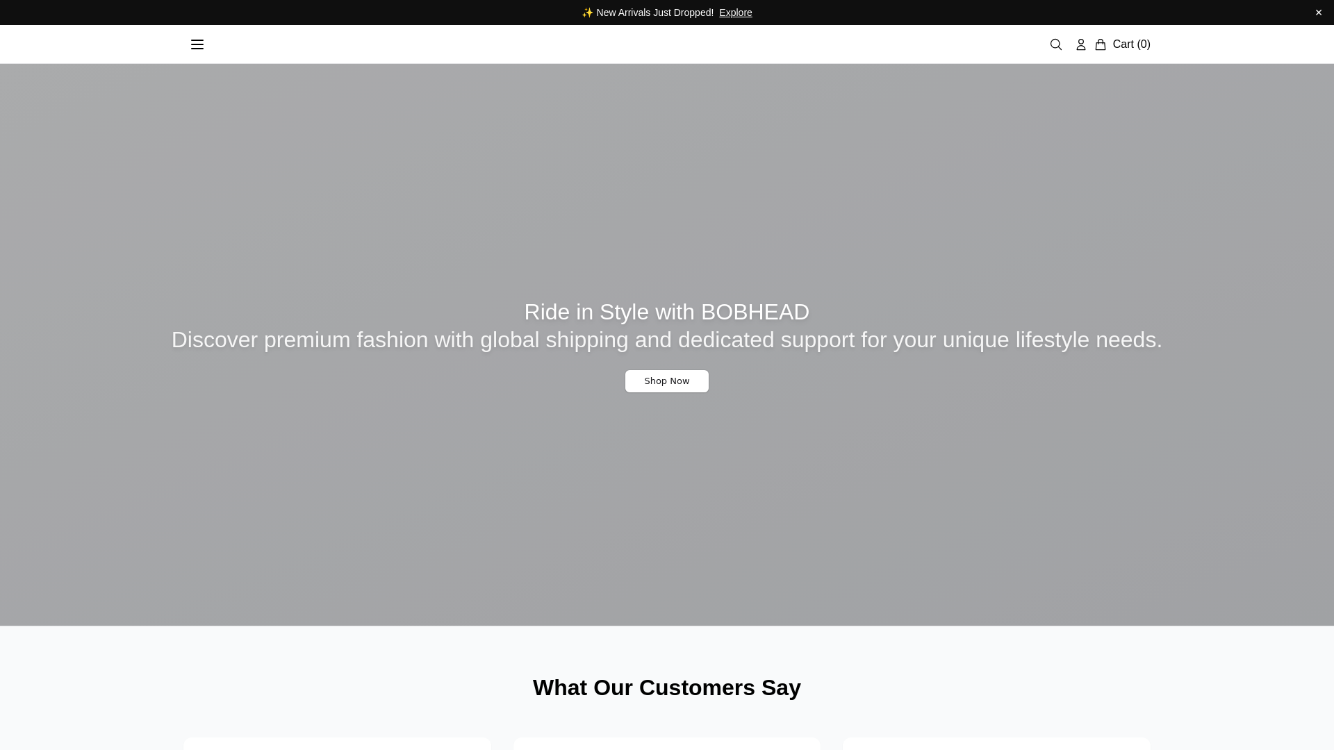 Screenshot of bobheadcustoms.shop