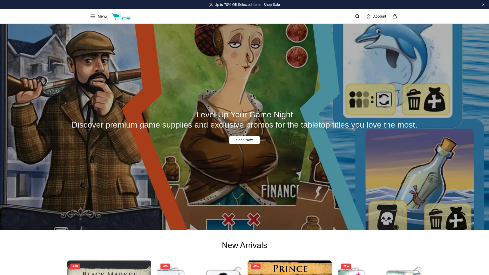 Screenshot of boardgamegeekstorehub.shop