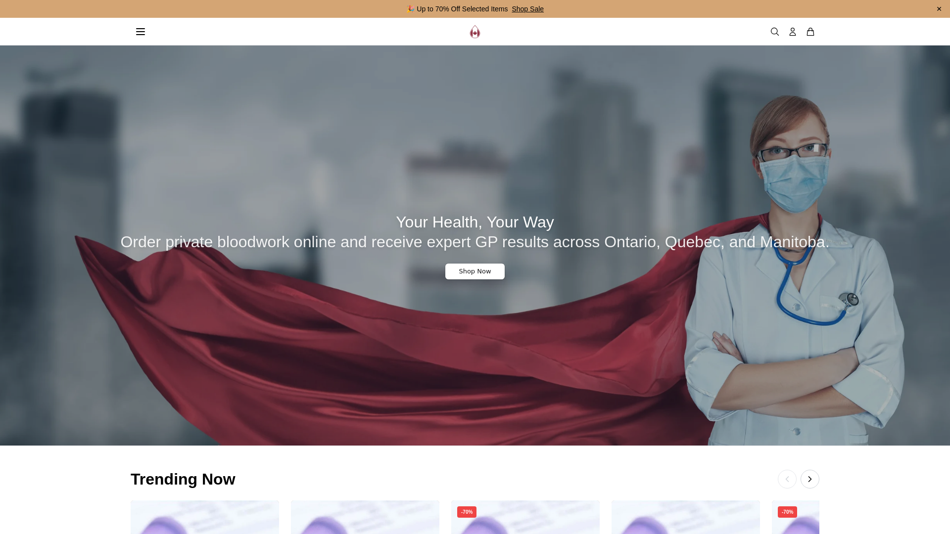 Снимок экрана bloodtestscanadahealth.shop