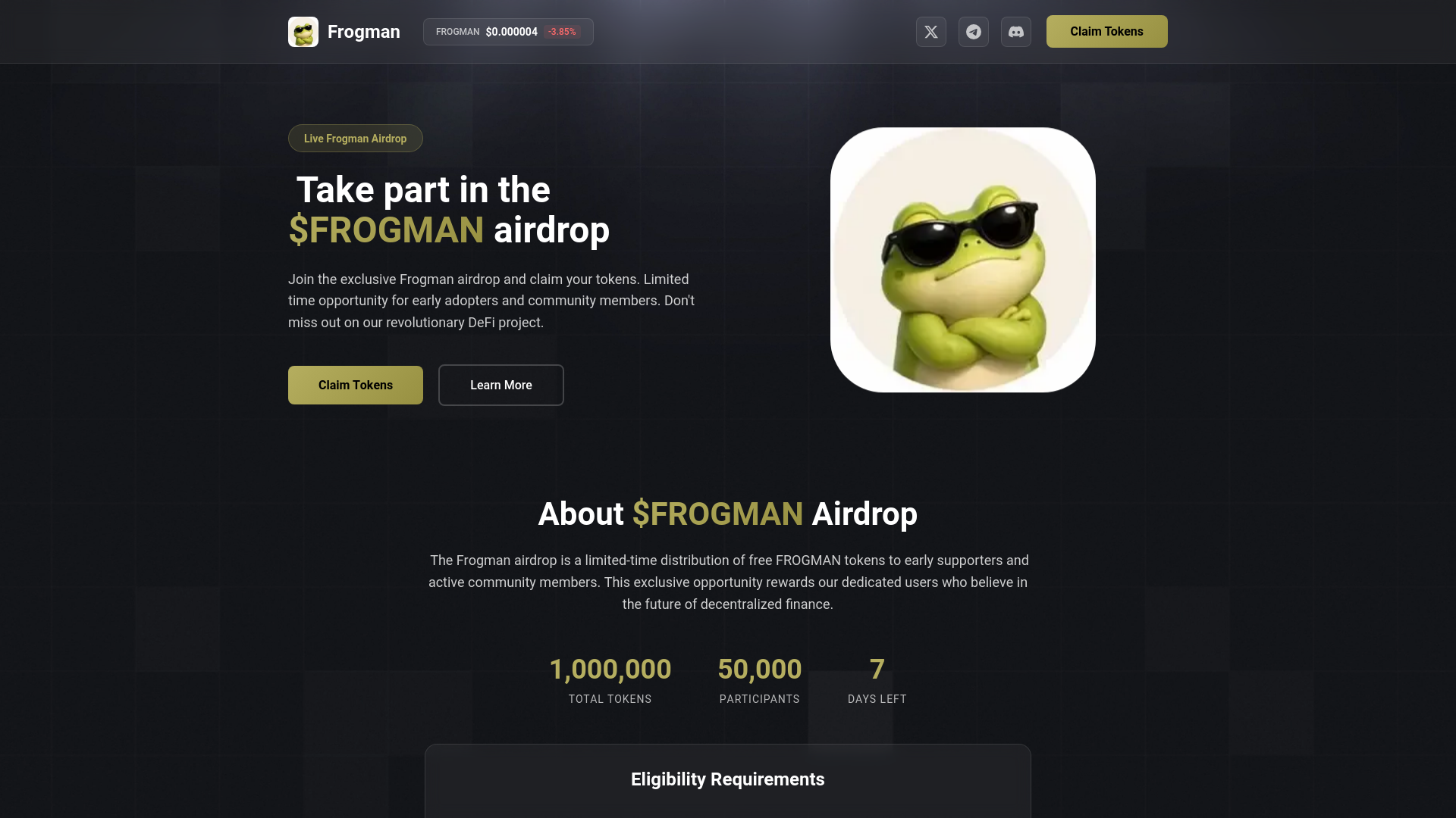 Снимок экрана frogman.top