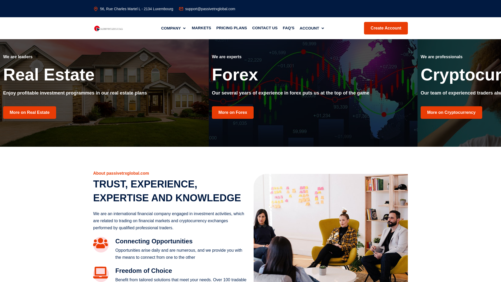 Screenshot of passivetrxglobal.com