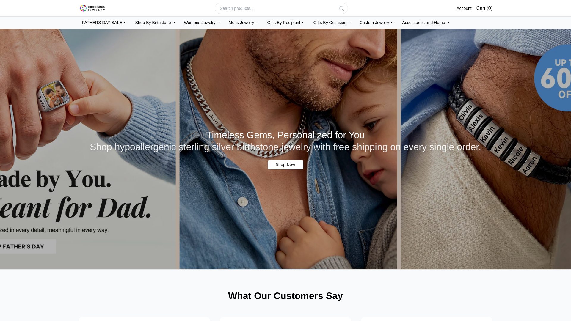 Screenshot of birthstonesjewelryco.shop