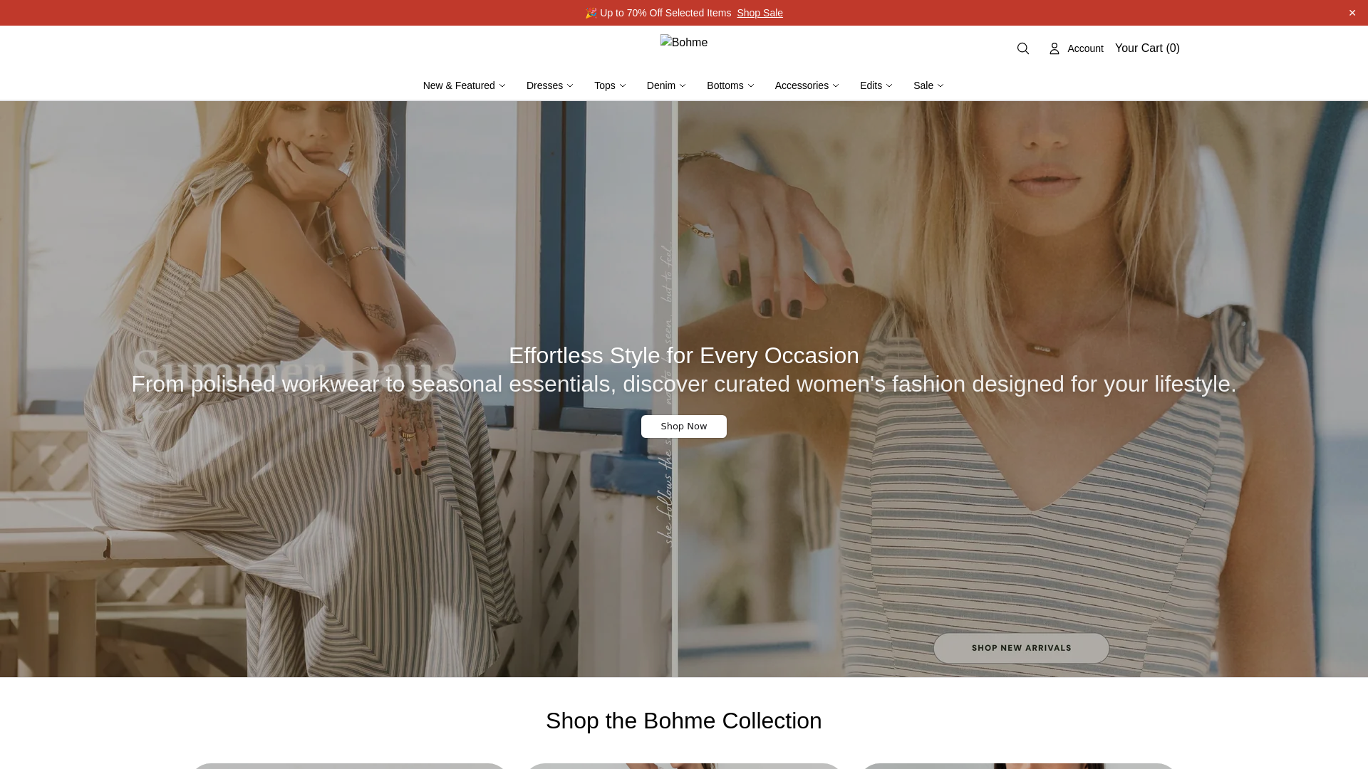 Screenshot of bohmeonline.shop