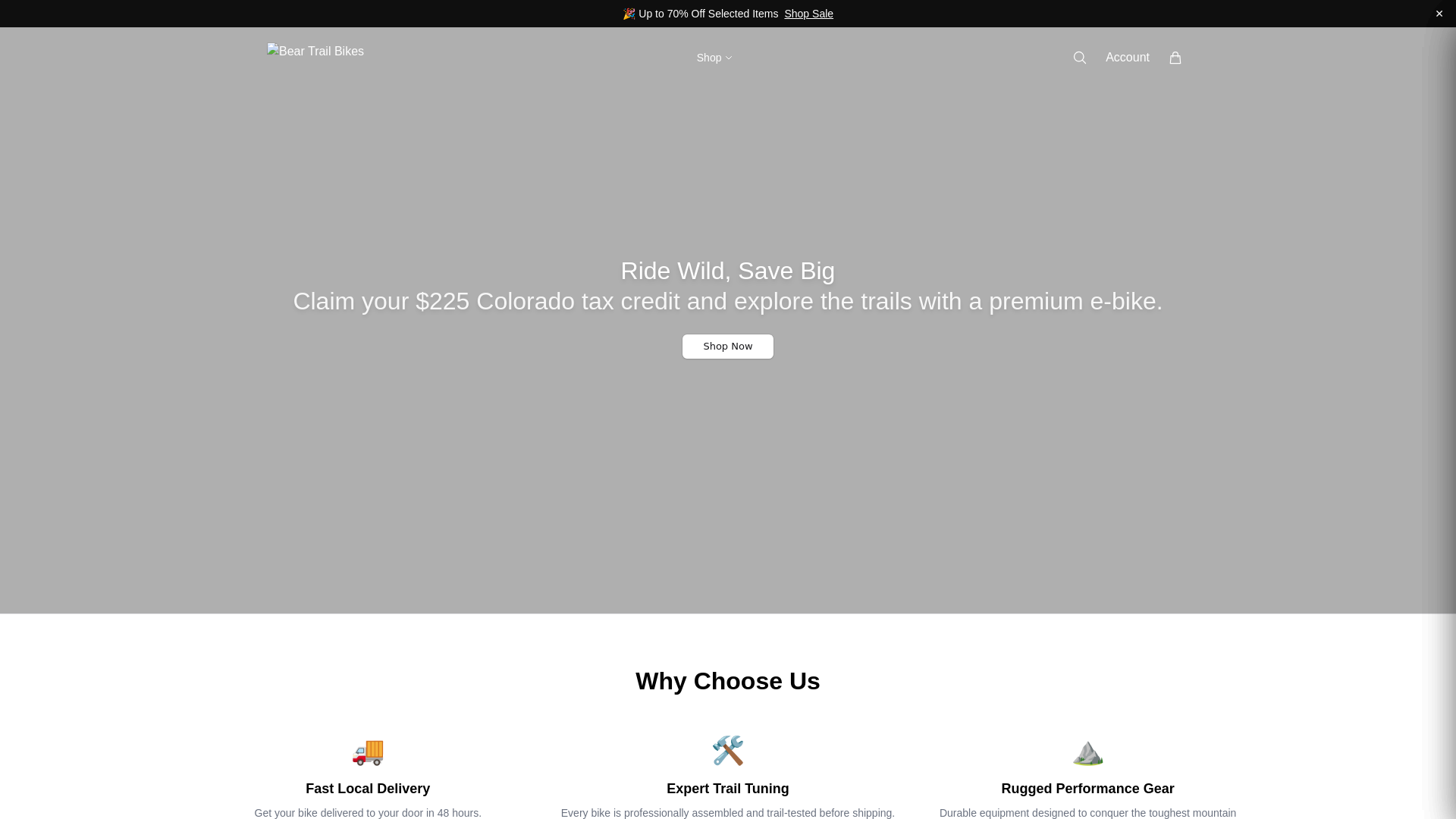 Screenshot von beartrailhq.shop
