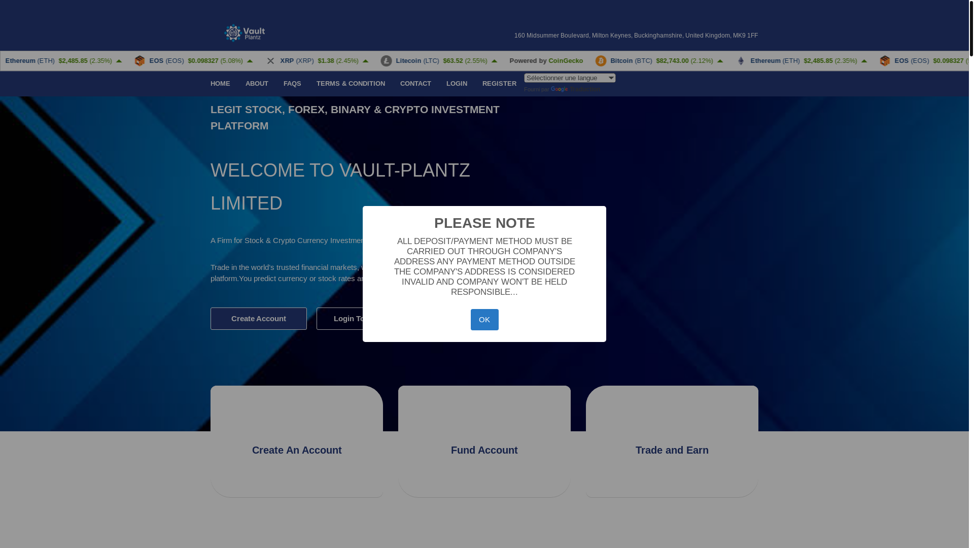 Screenshot of vault-plantz.com
