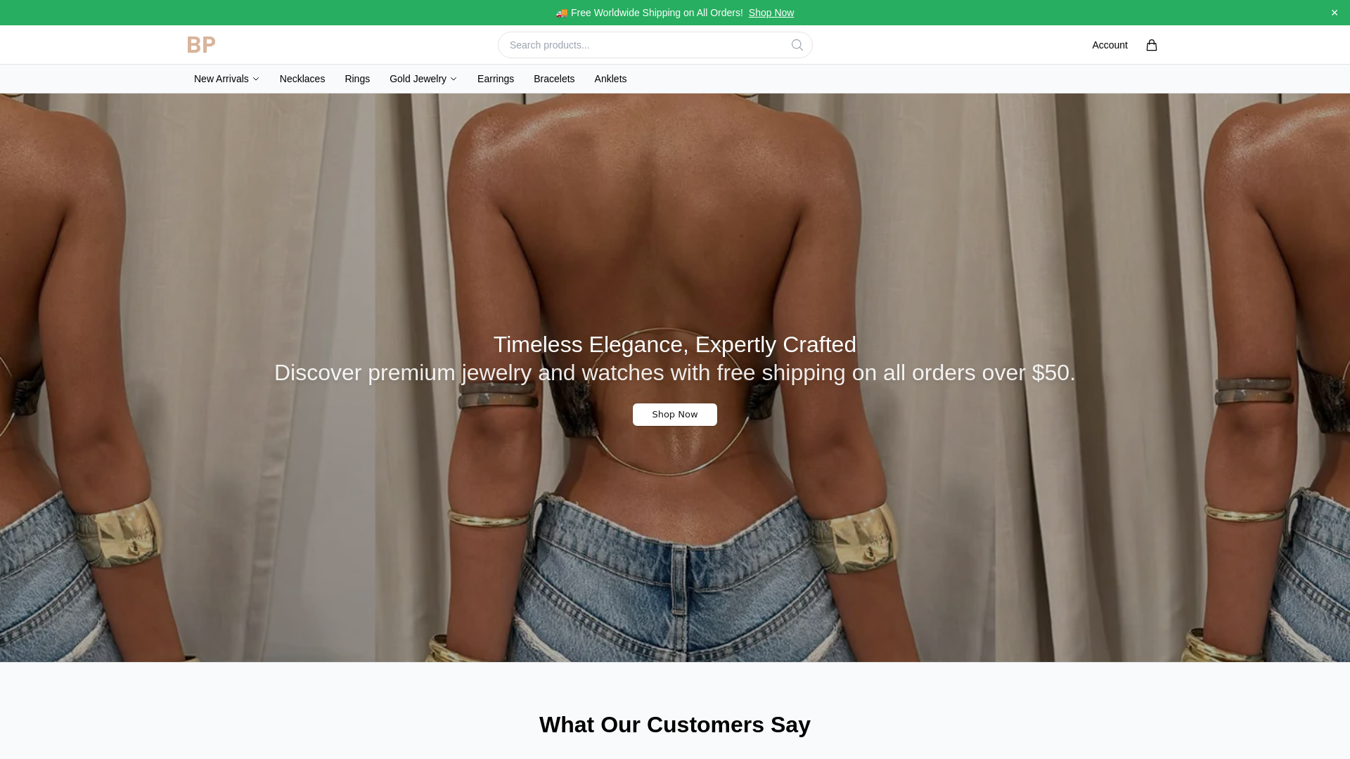 Screenshot of bernapecijewelry.shop