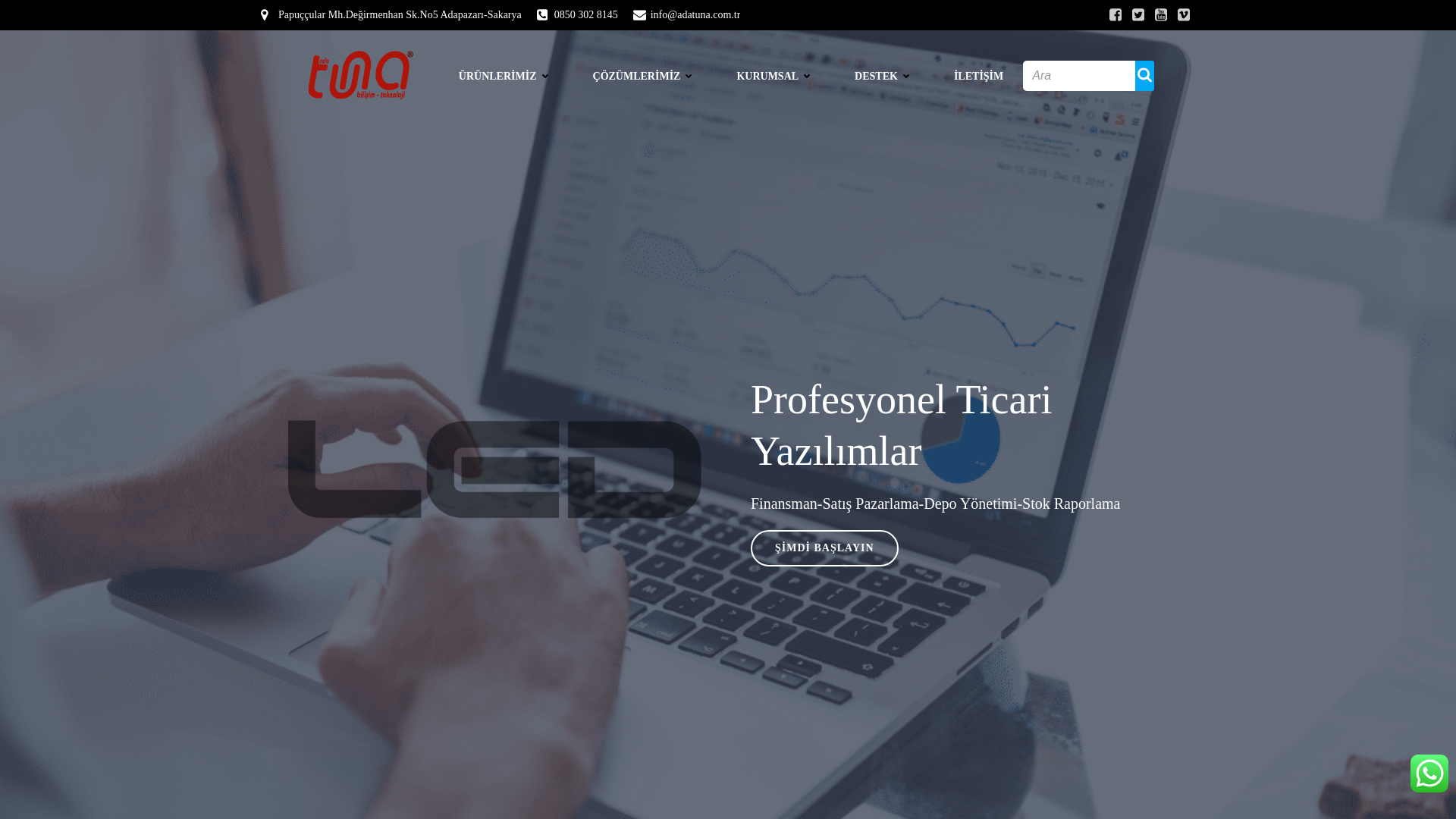 Screenshot of adatuna.com.tr