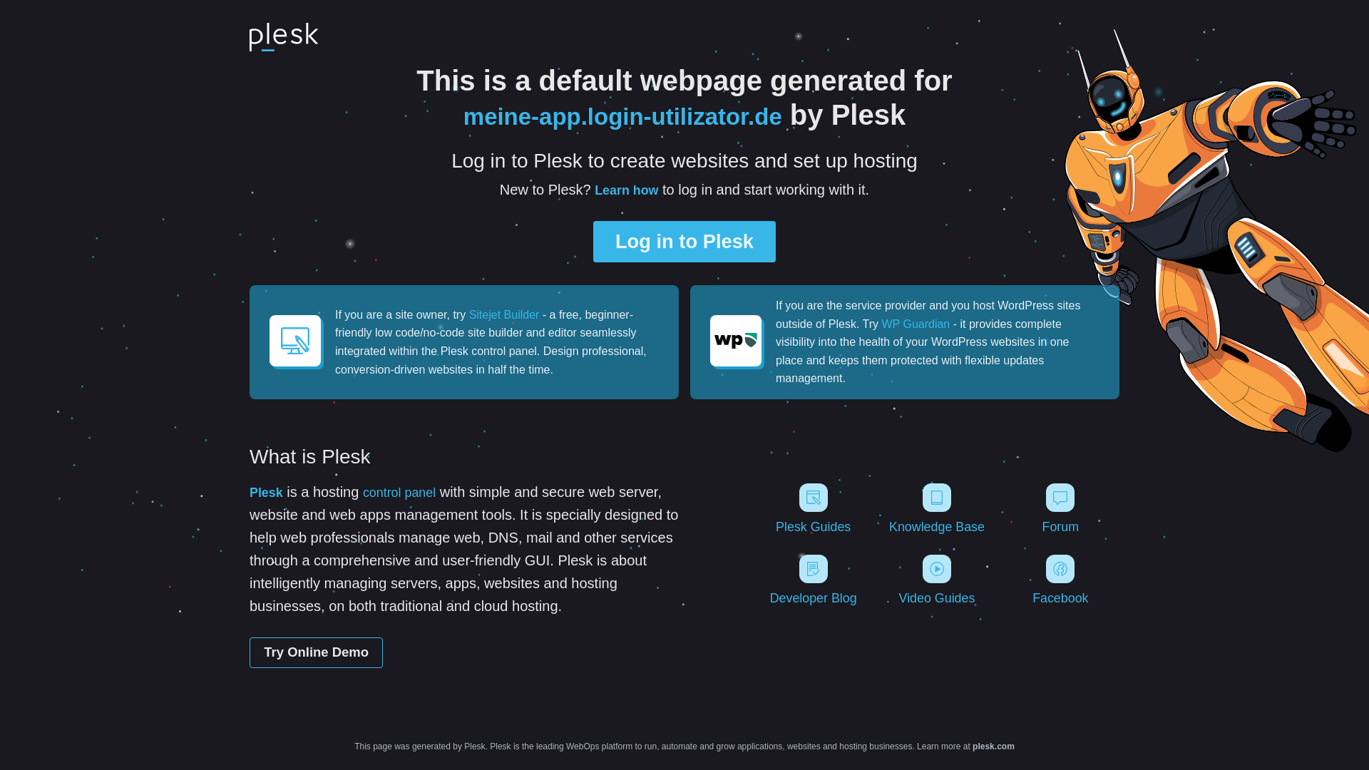 Screenshot of meine-app.login-utilizator.de