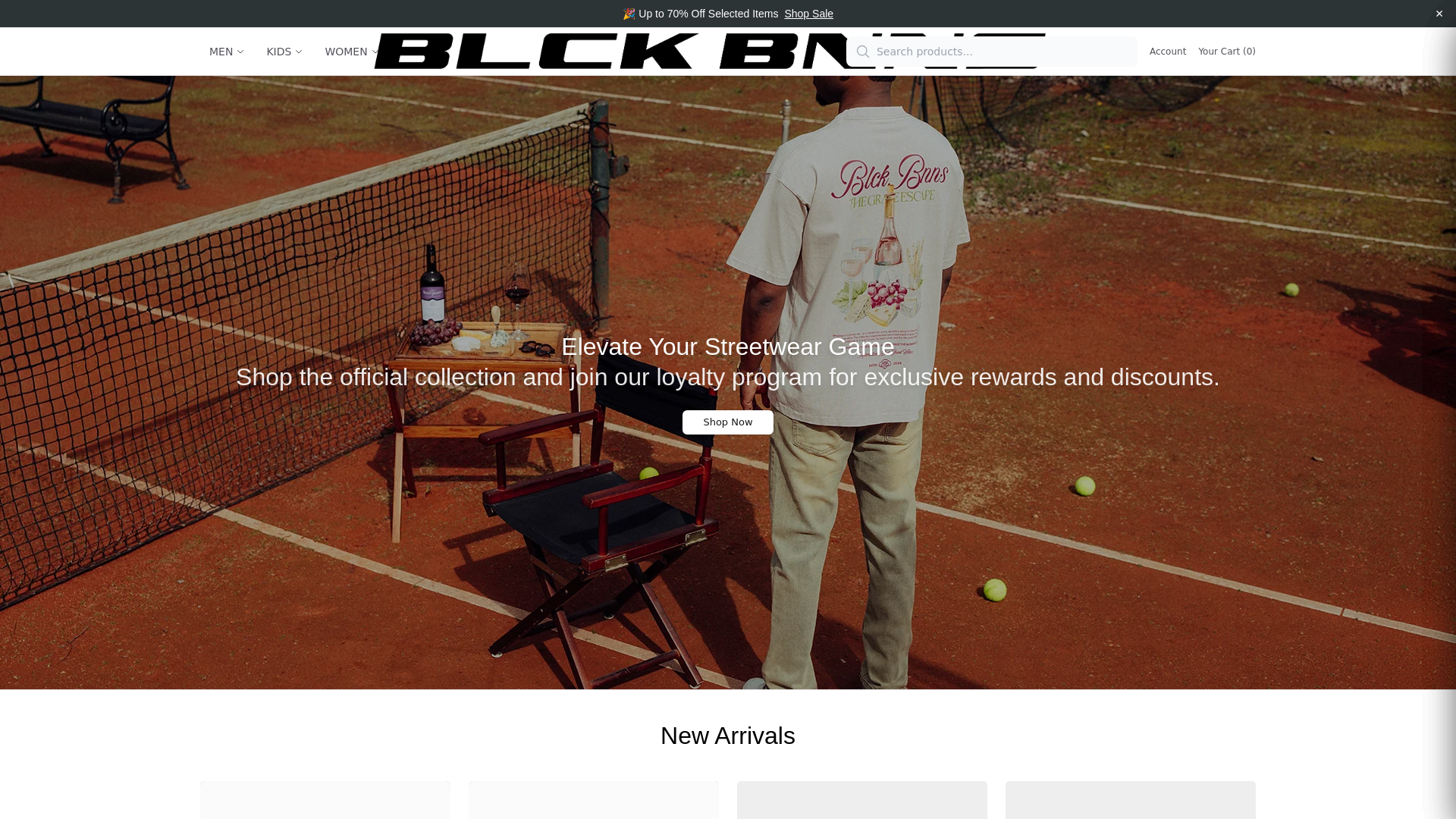 Screenshot of blackbananaswear.shop