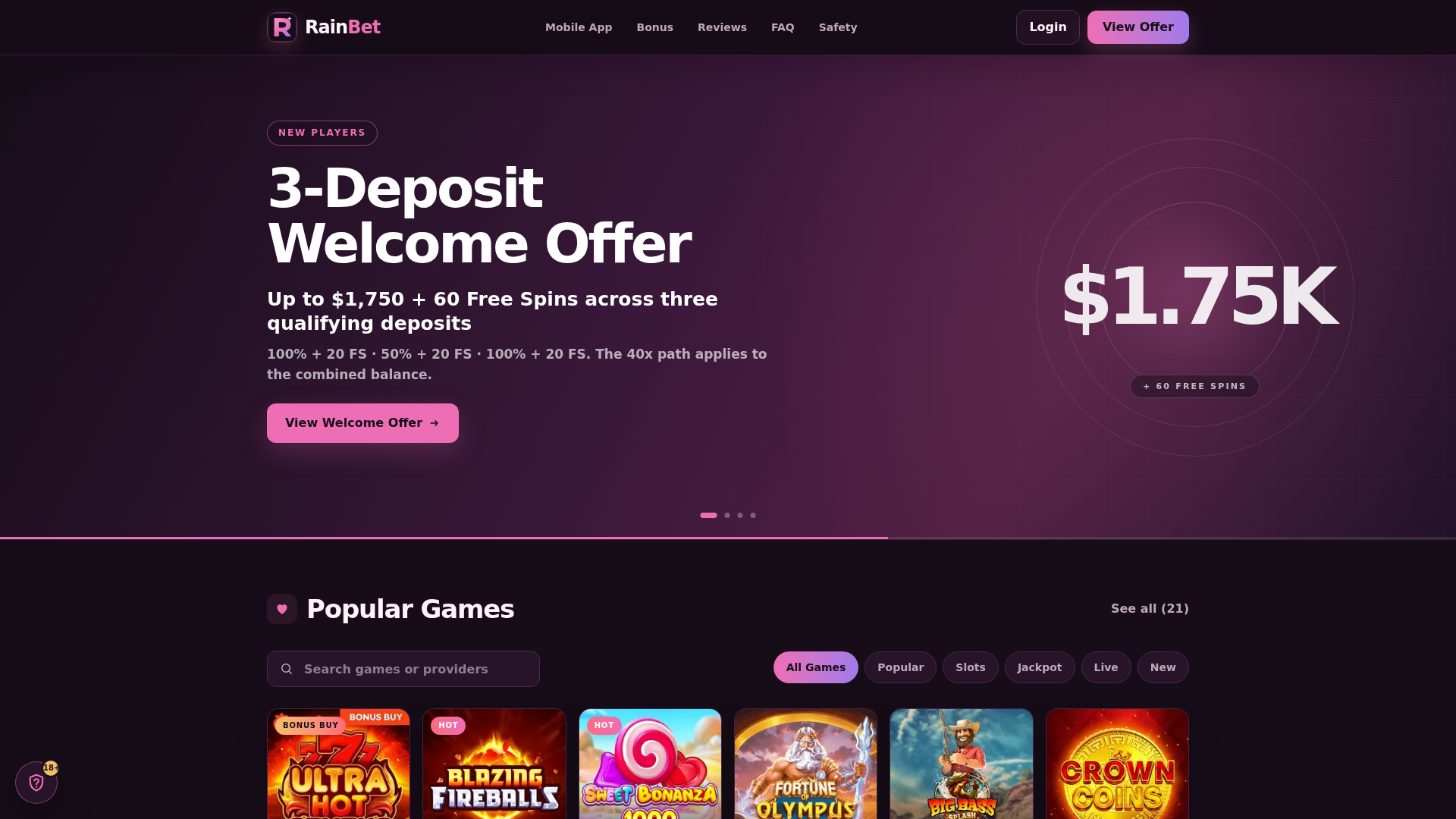 Stored capture of is-rainbet-legit.com