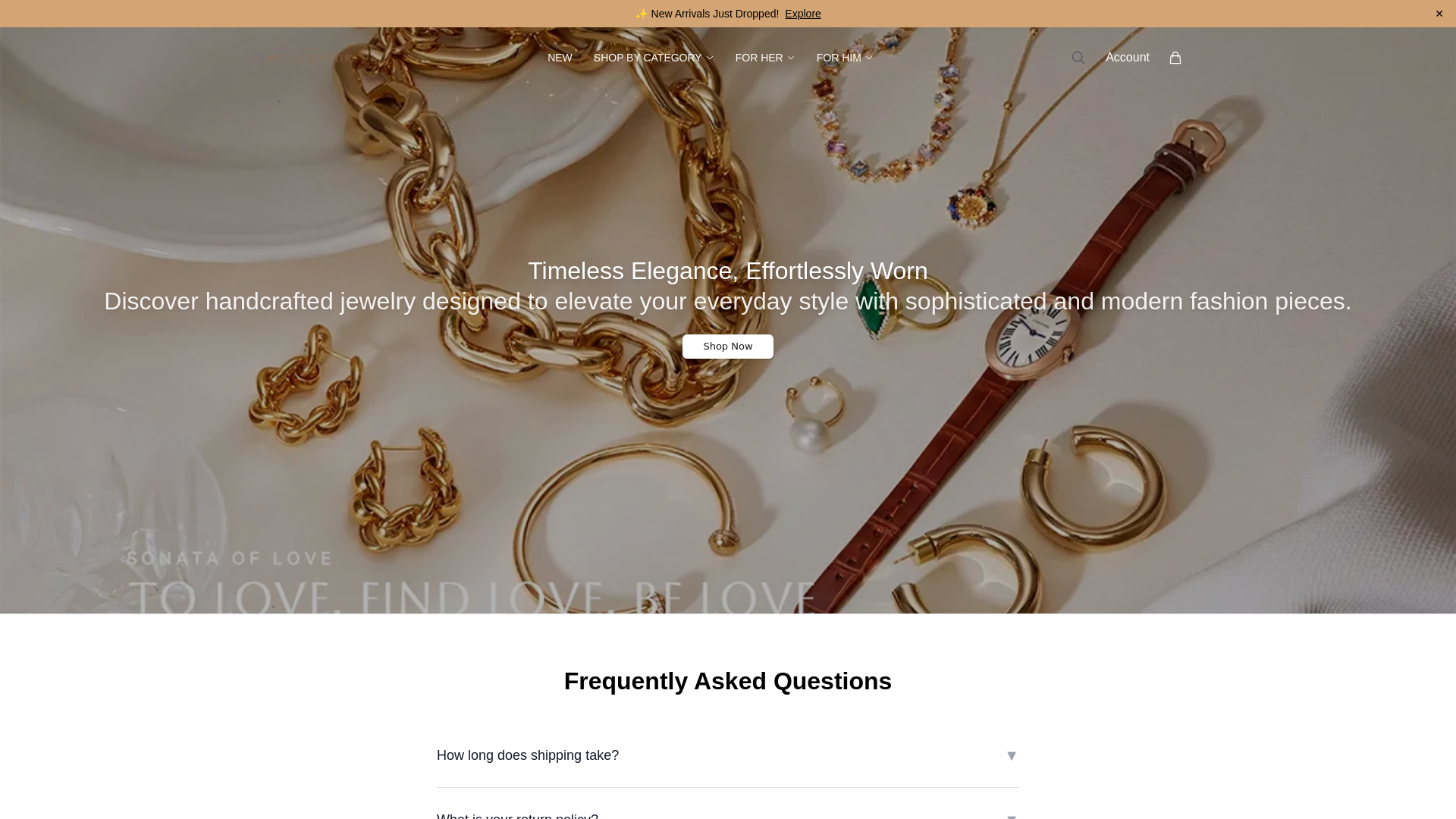 Tangkapan layar belovejewelonline.shop
