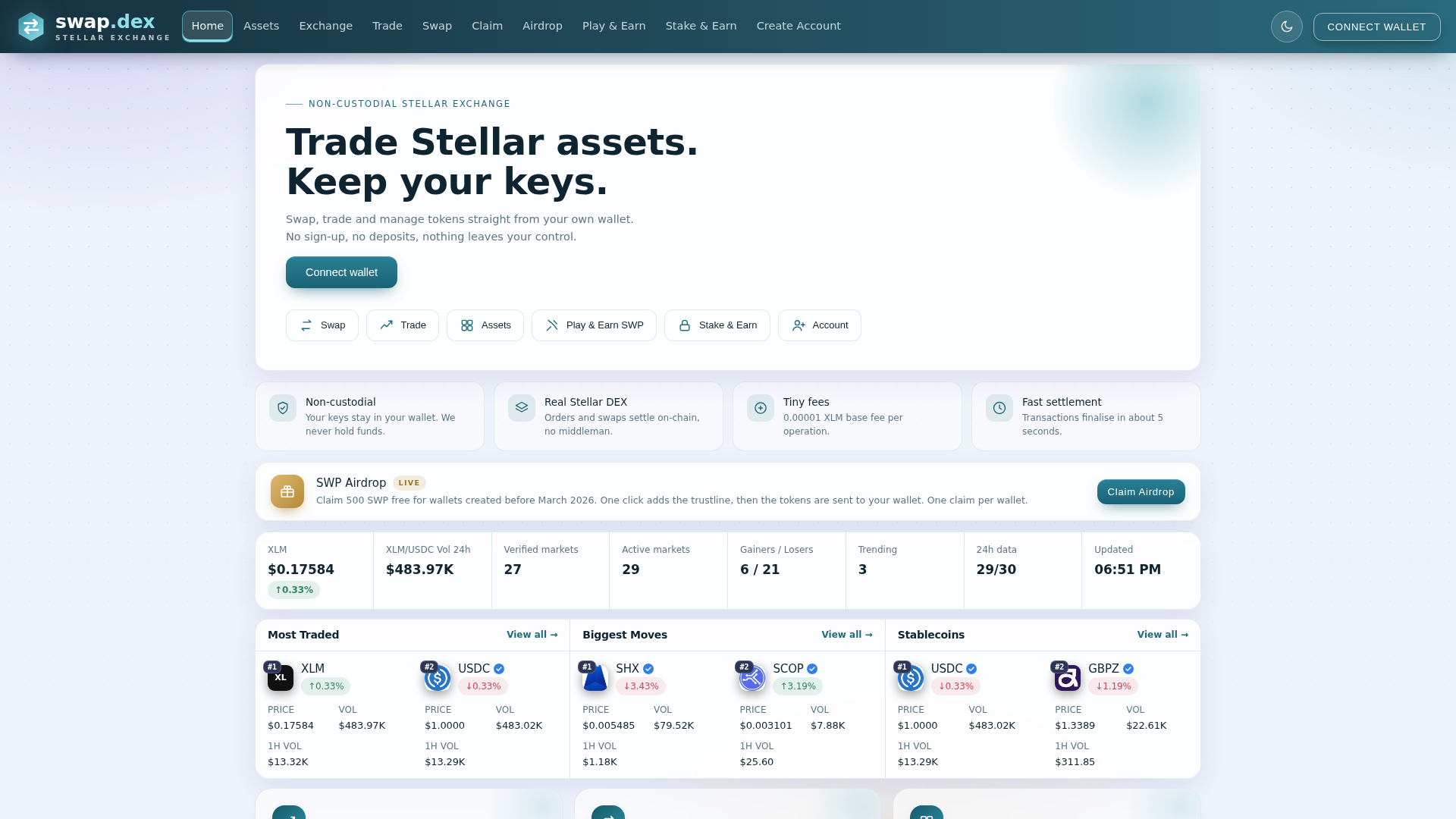 Screenshot of stellardex.site