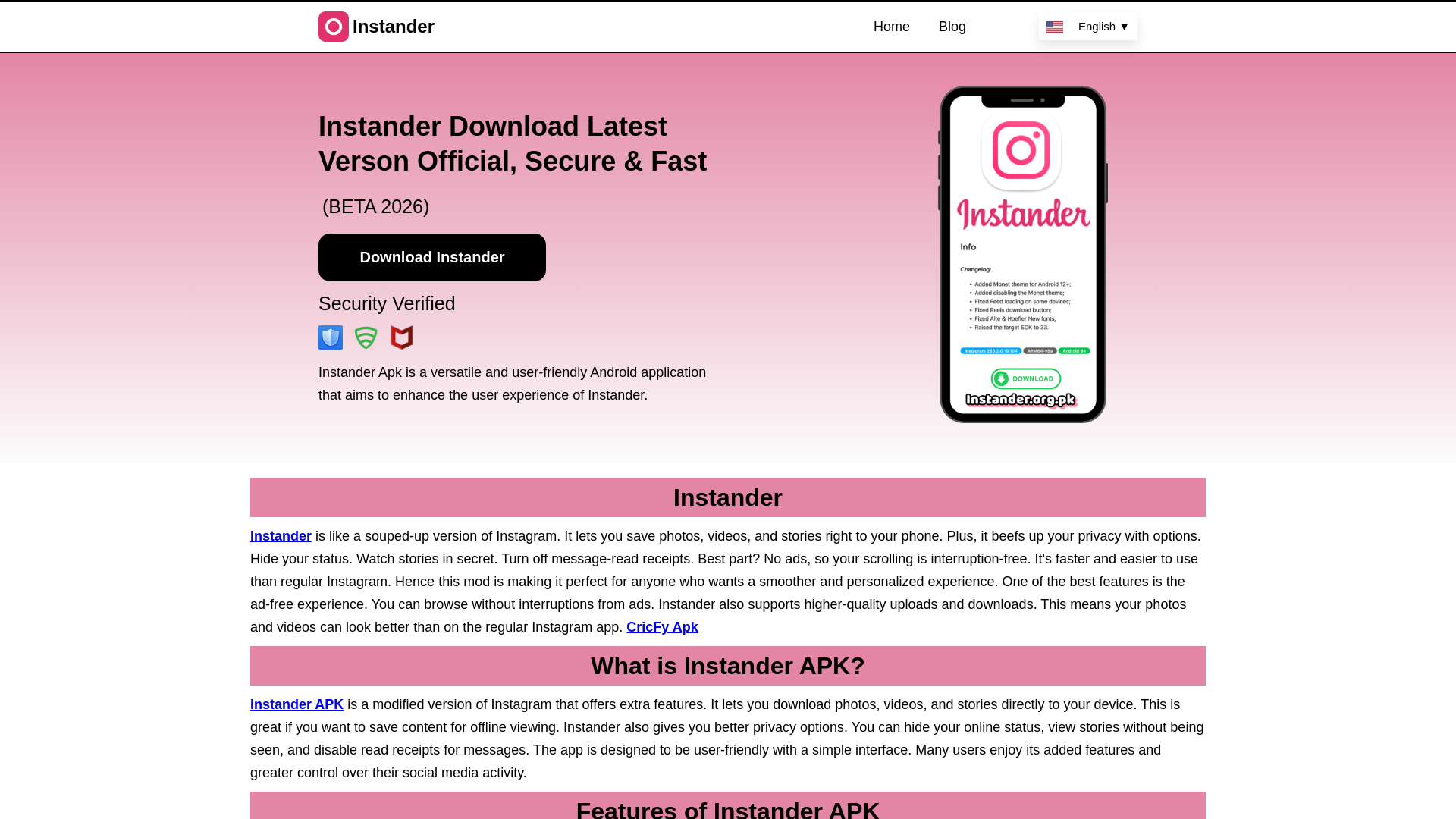 Screenshot of instander.org.pk