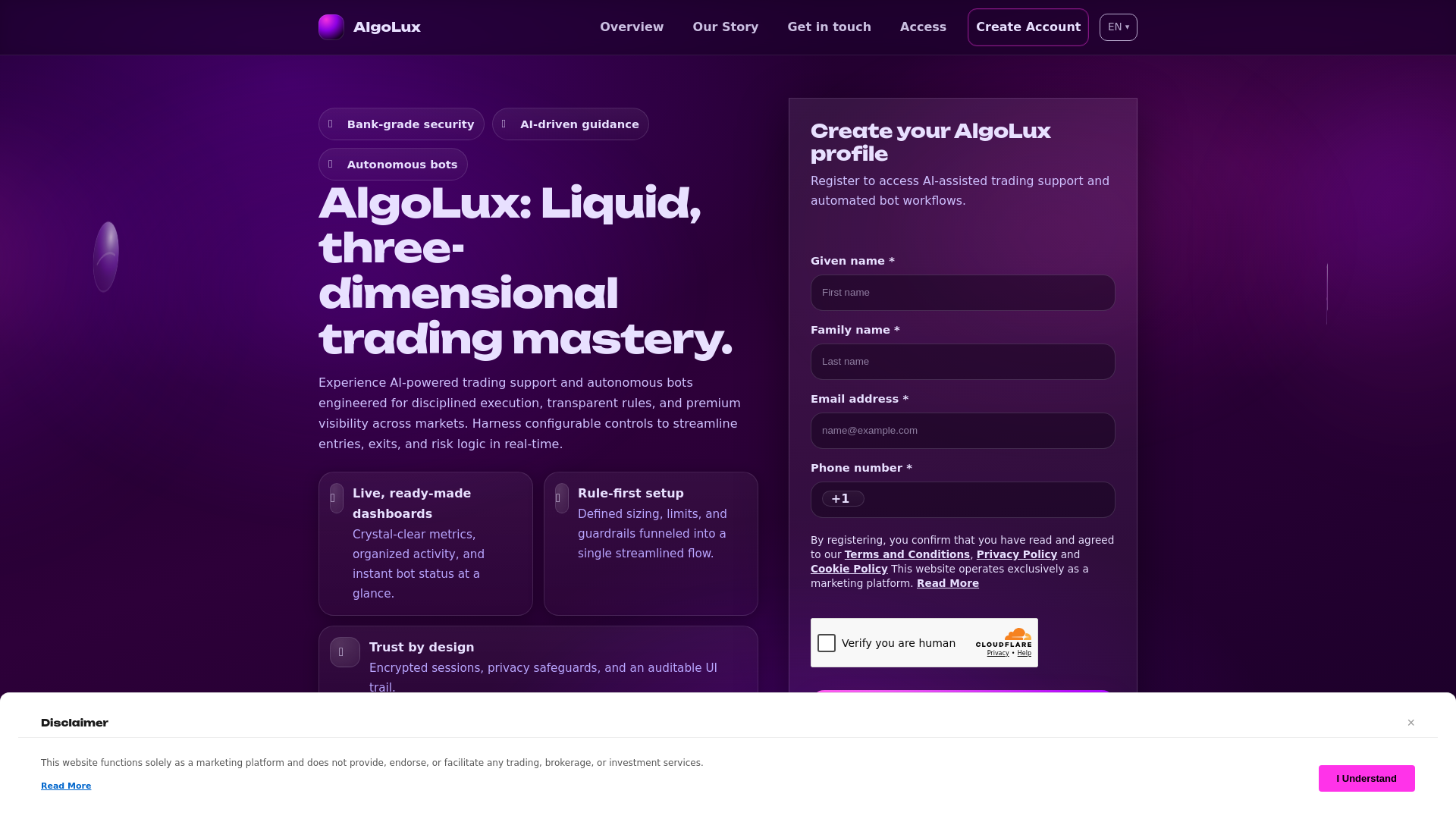 Screenshot of algoluxsolution.com