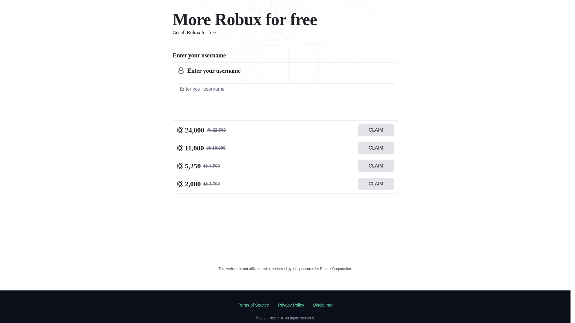 Screenshot of ruxup.st