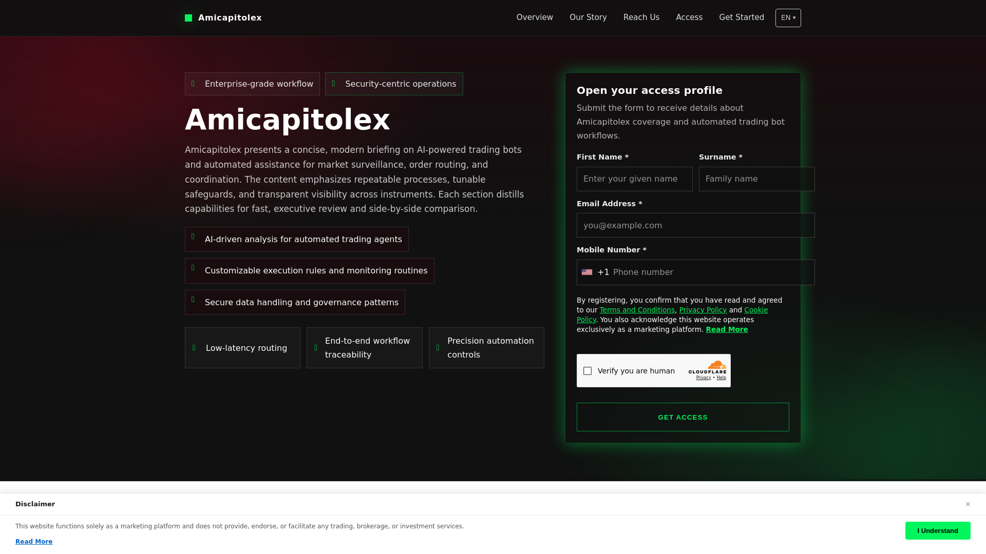 Screenshot of amicapitolexsolution.com