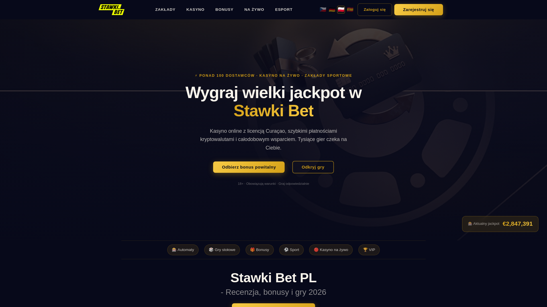 Screenshot of stawkibets.pl