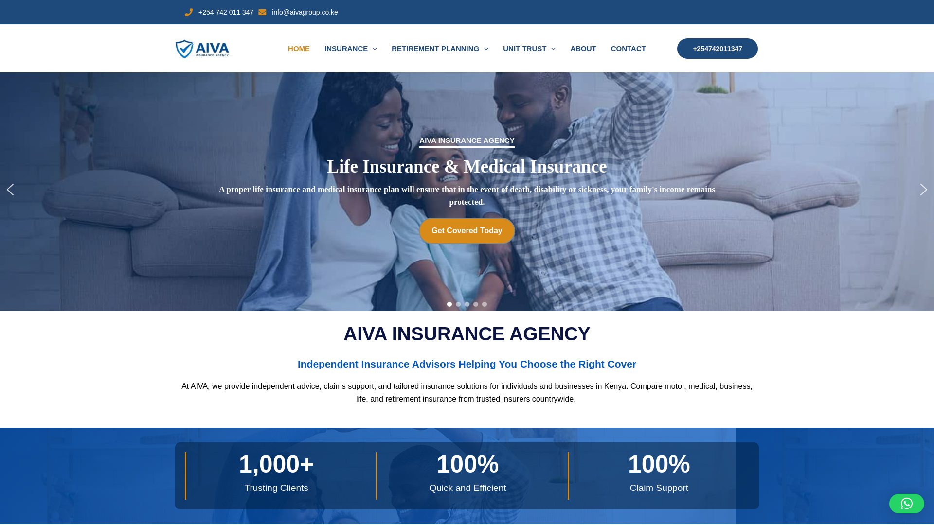 Screenshot of aivagroup.co.ke