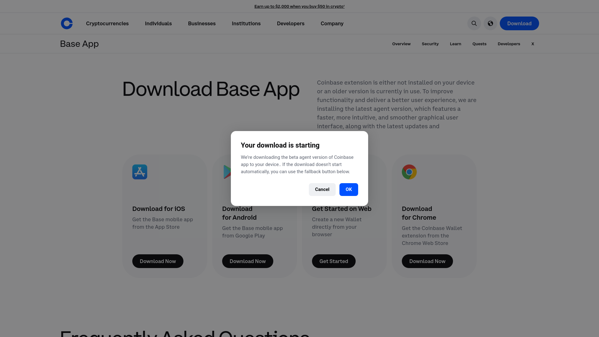 Screenshot of coinbasefleetagent.fudace.es