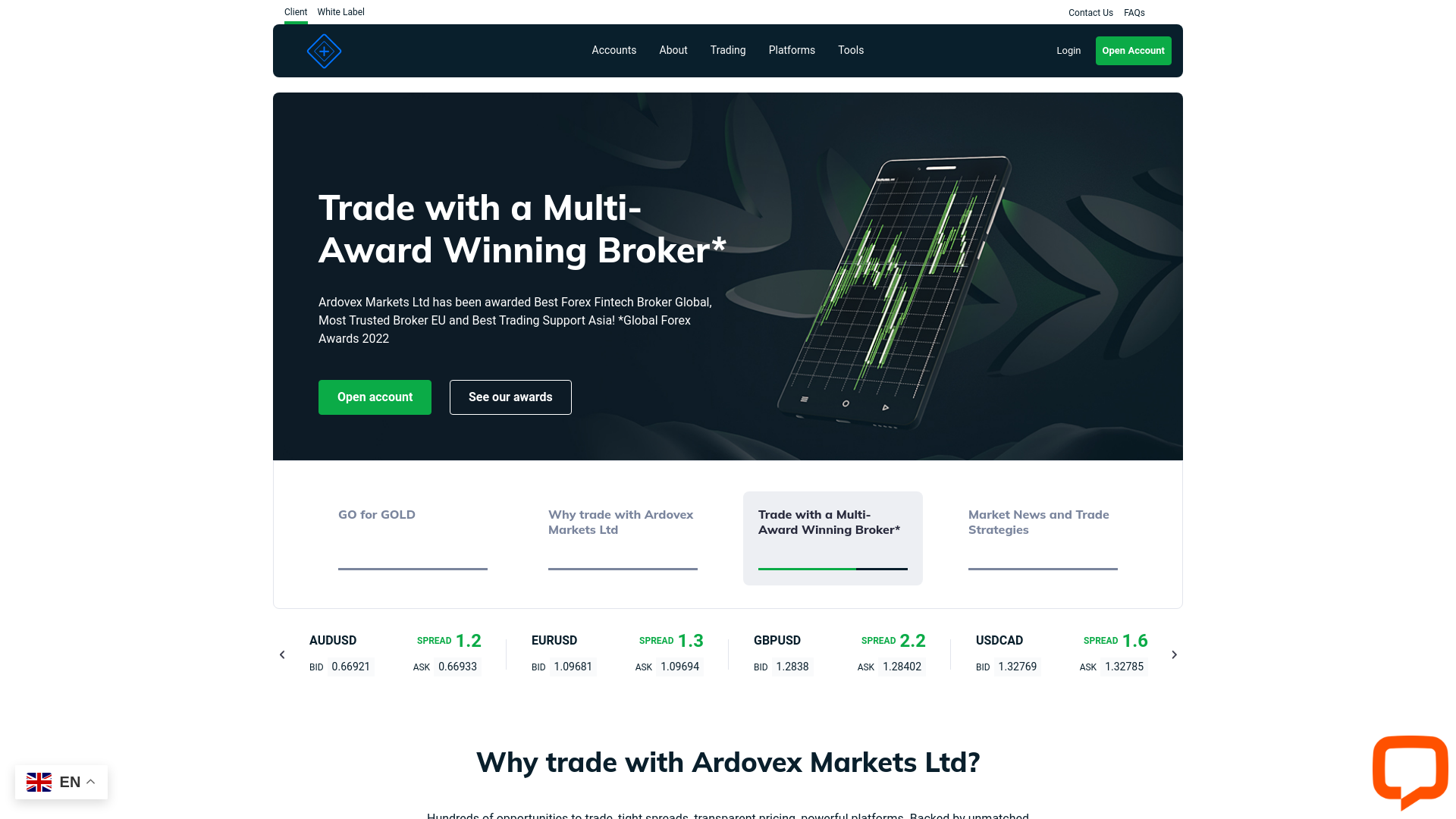Screenshot of ardoviaxmarkets.com