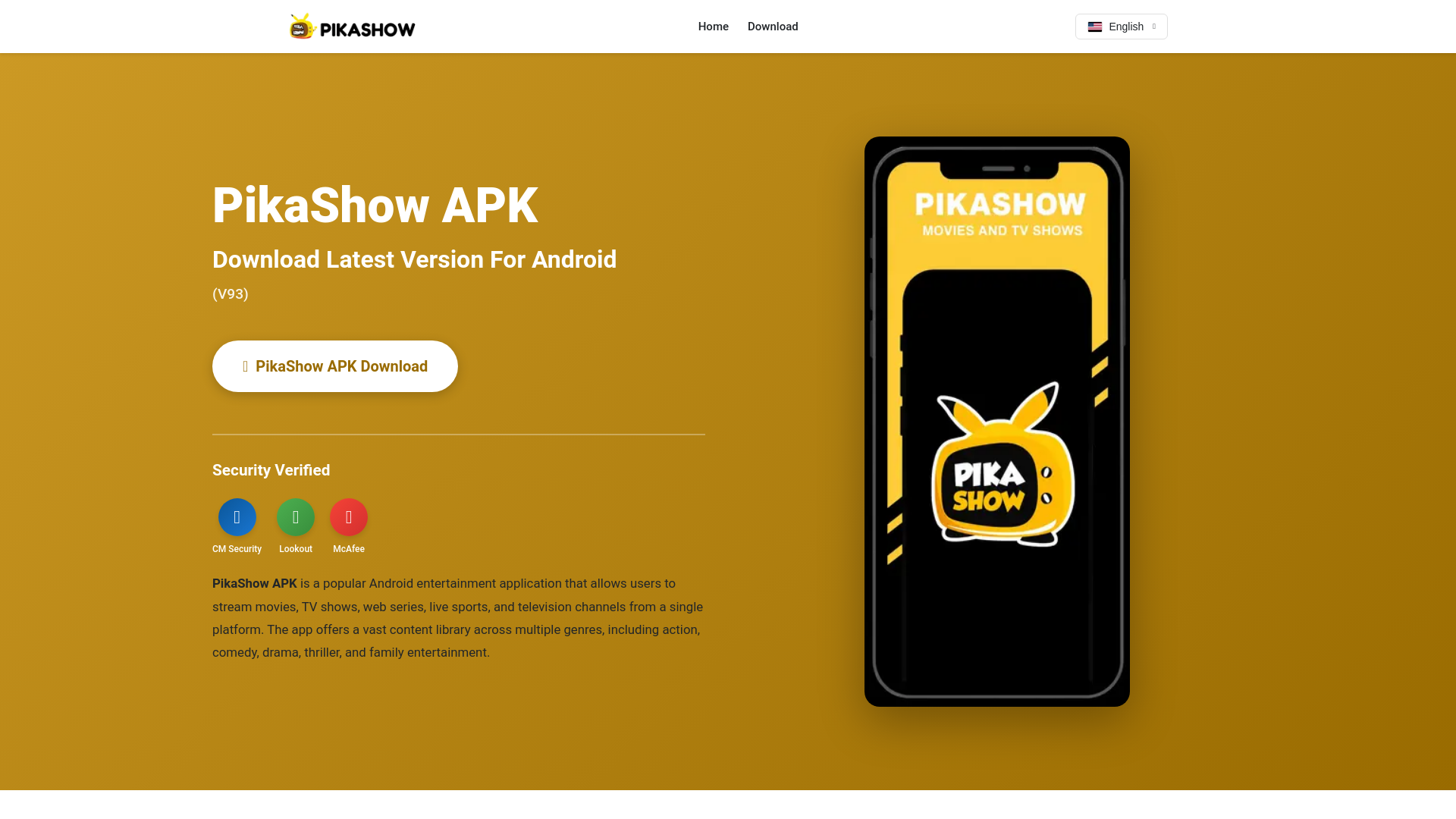 Tangkapan layar pikashowapps.com.pk