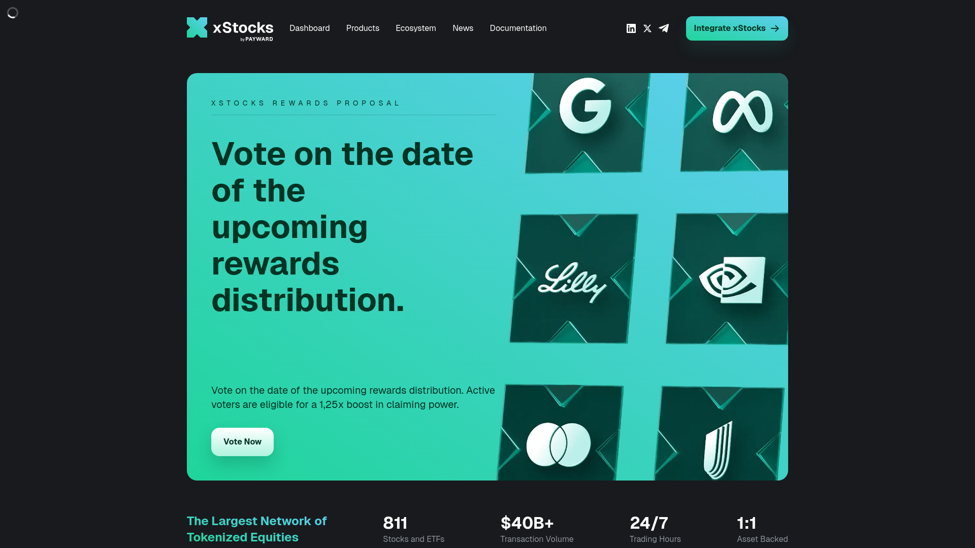 Screenshot of voting-xstocks.lol