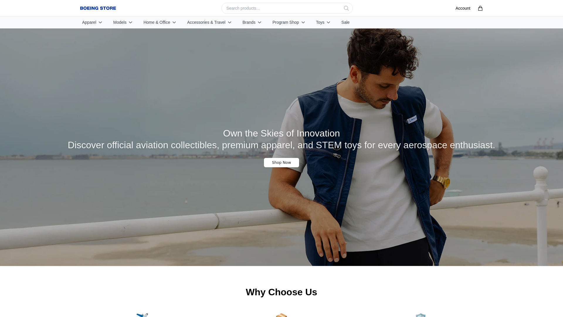 Screenshot of boeingstoreglobal.shop