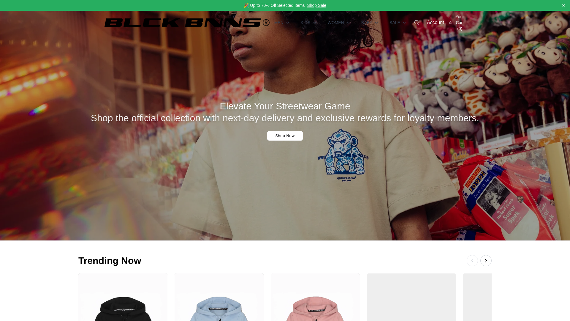 Screenshot of blackbananasstore.shop