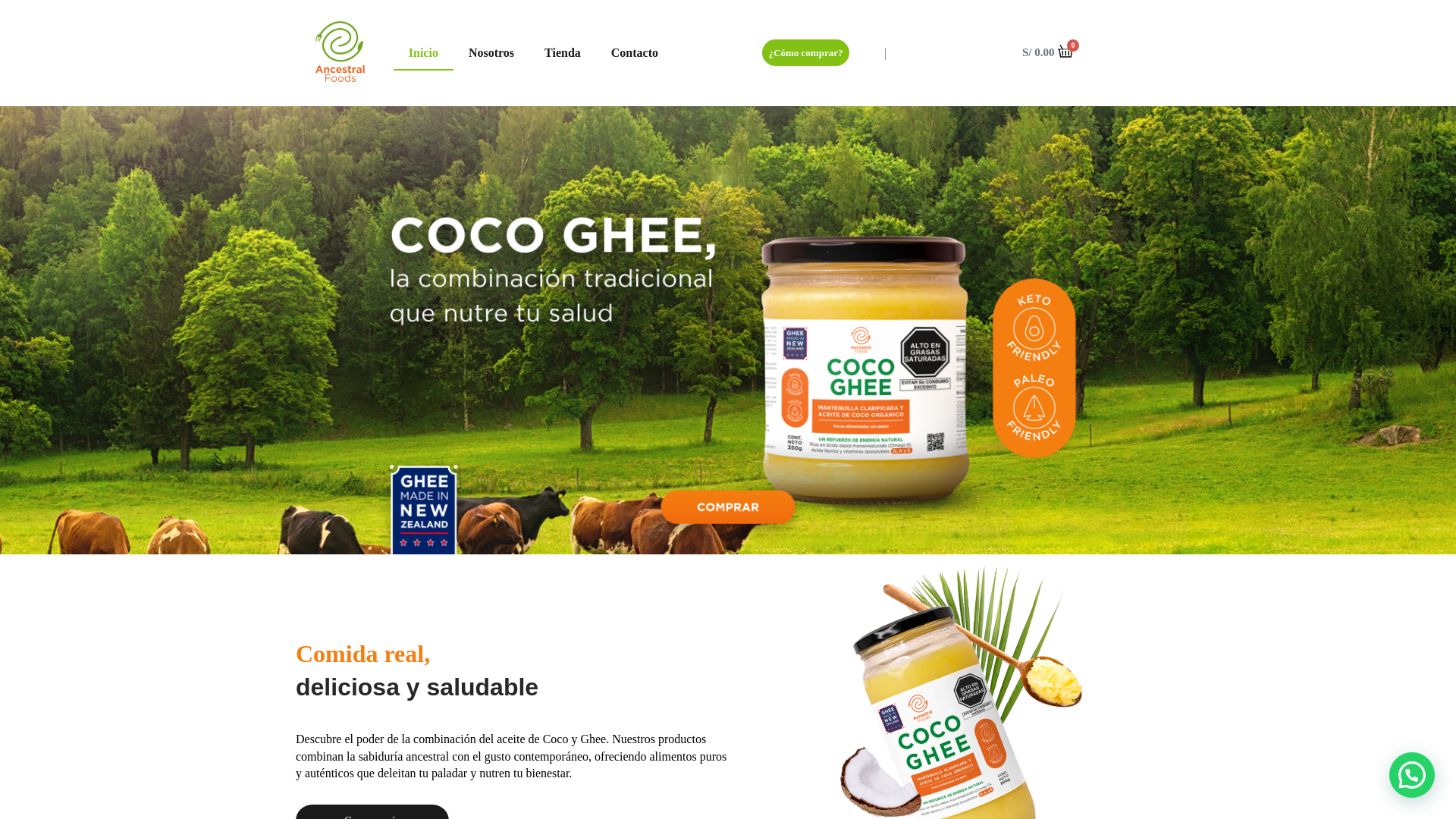 Screenshot of ancestralfoods.pe