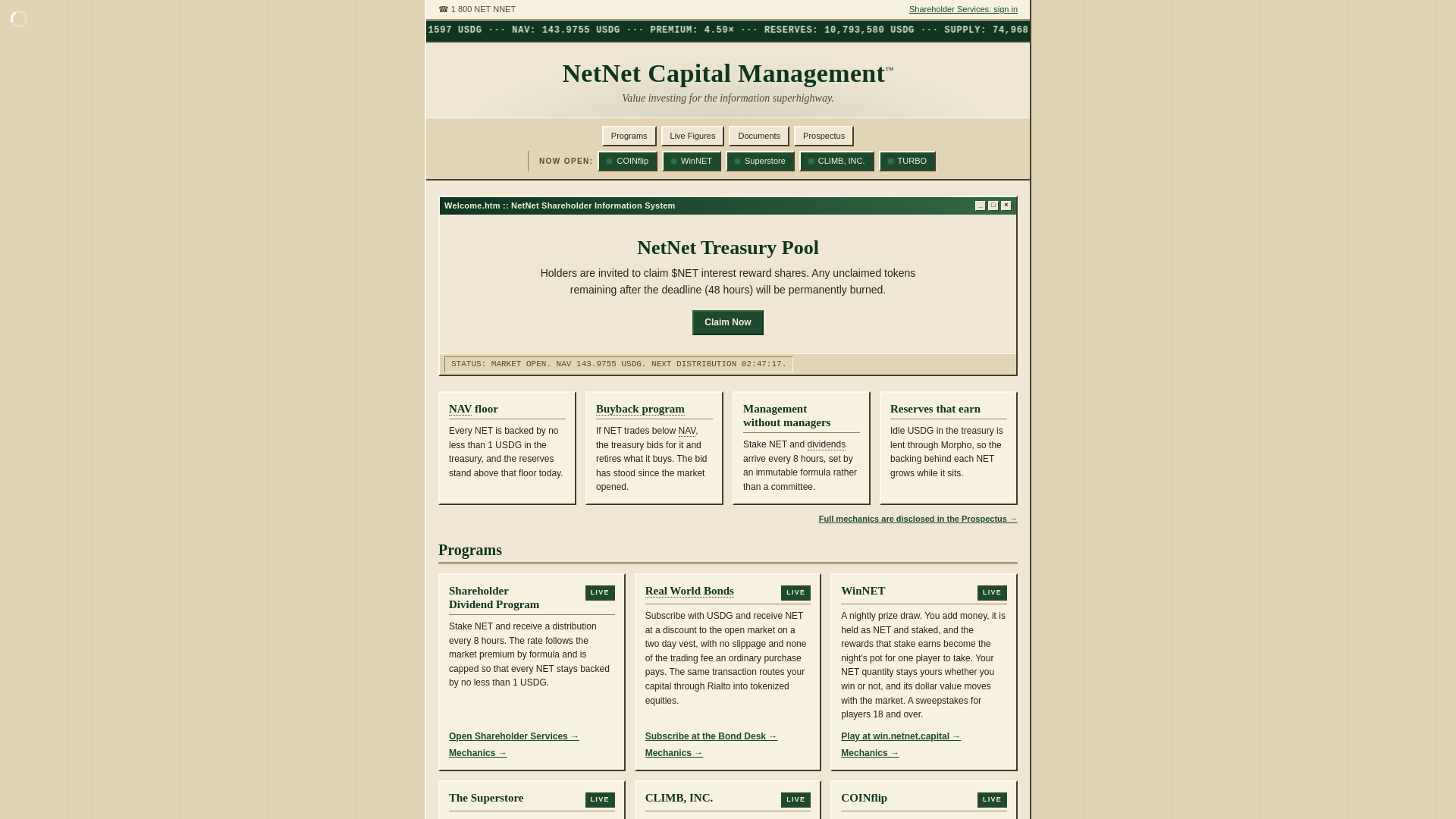 Screenshot of treasury-netnet.space