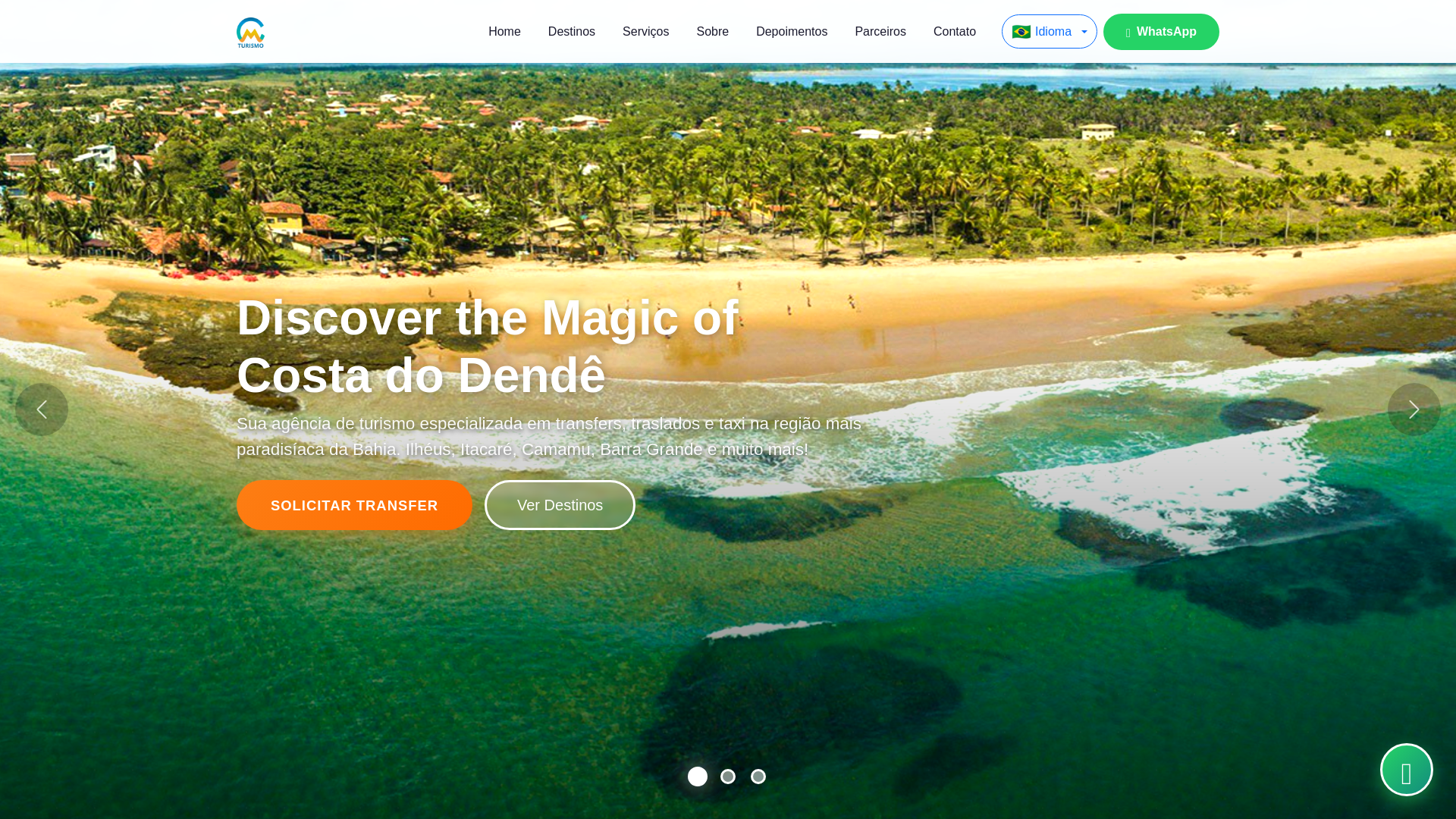 Screenshot of cmturismo.com.br
