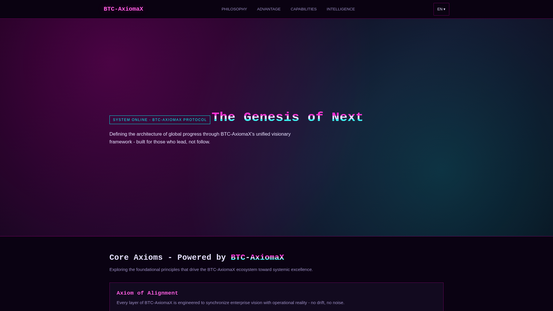 Screenshot von btcaxiomax.com