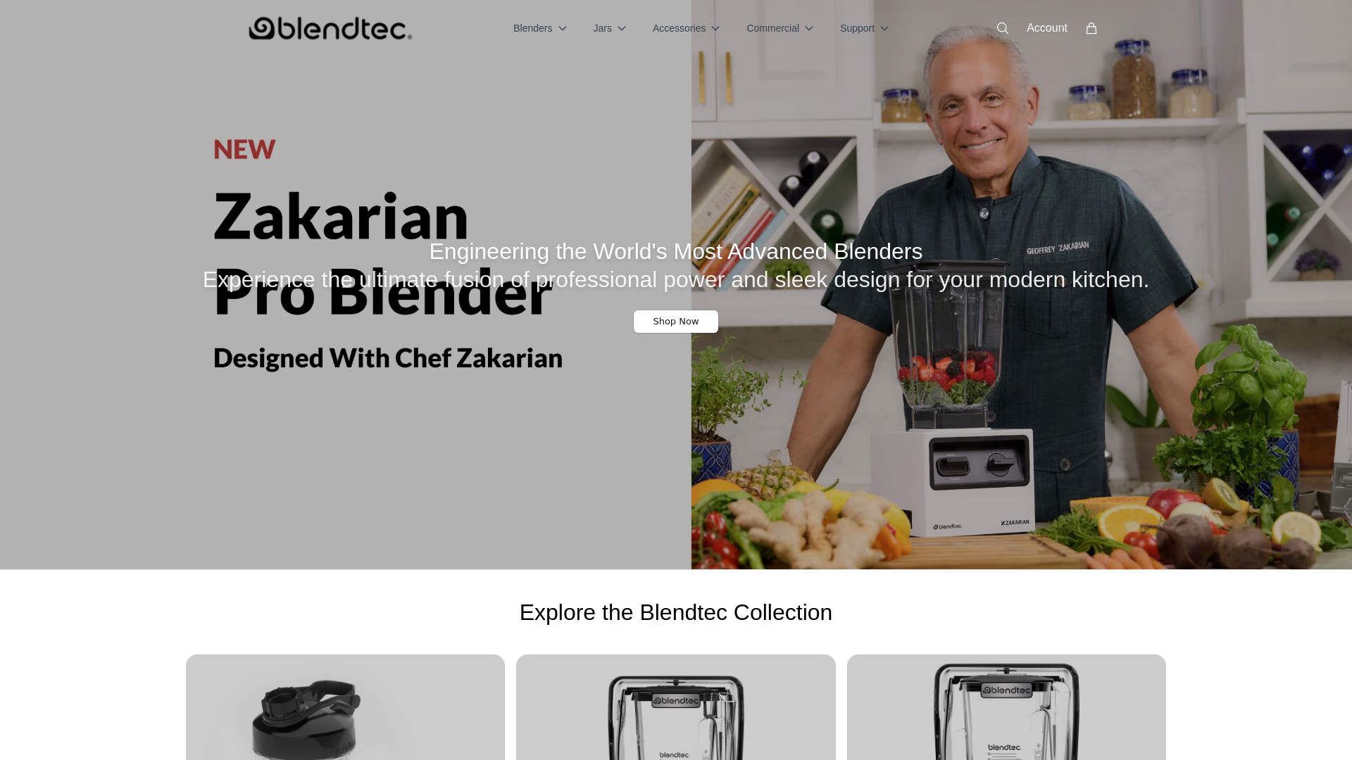 Снимок экрана blendtecofficial.shop
