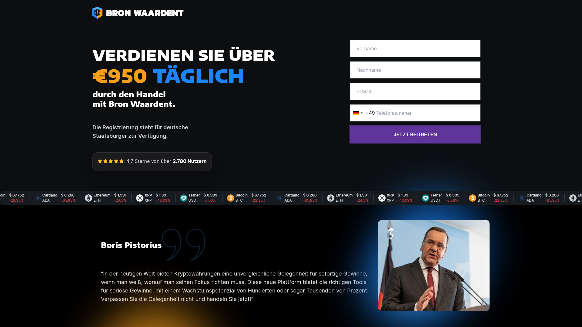 Screenshot di bronwaardent.net