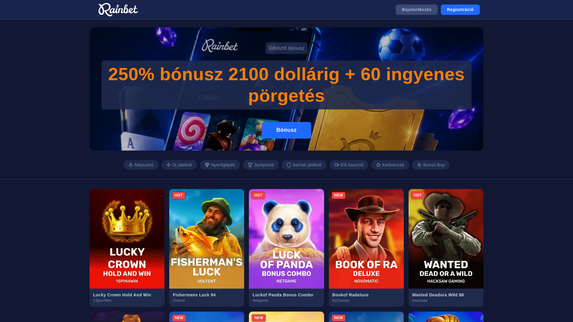 Screenshot of rainbethungary.hu