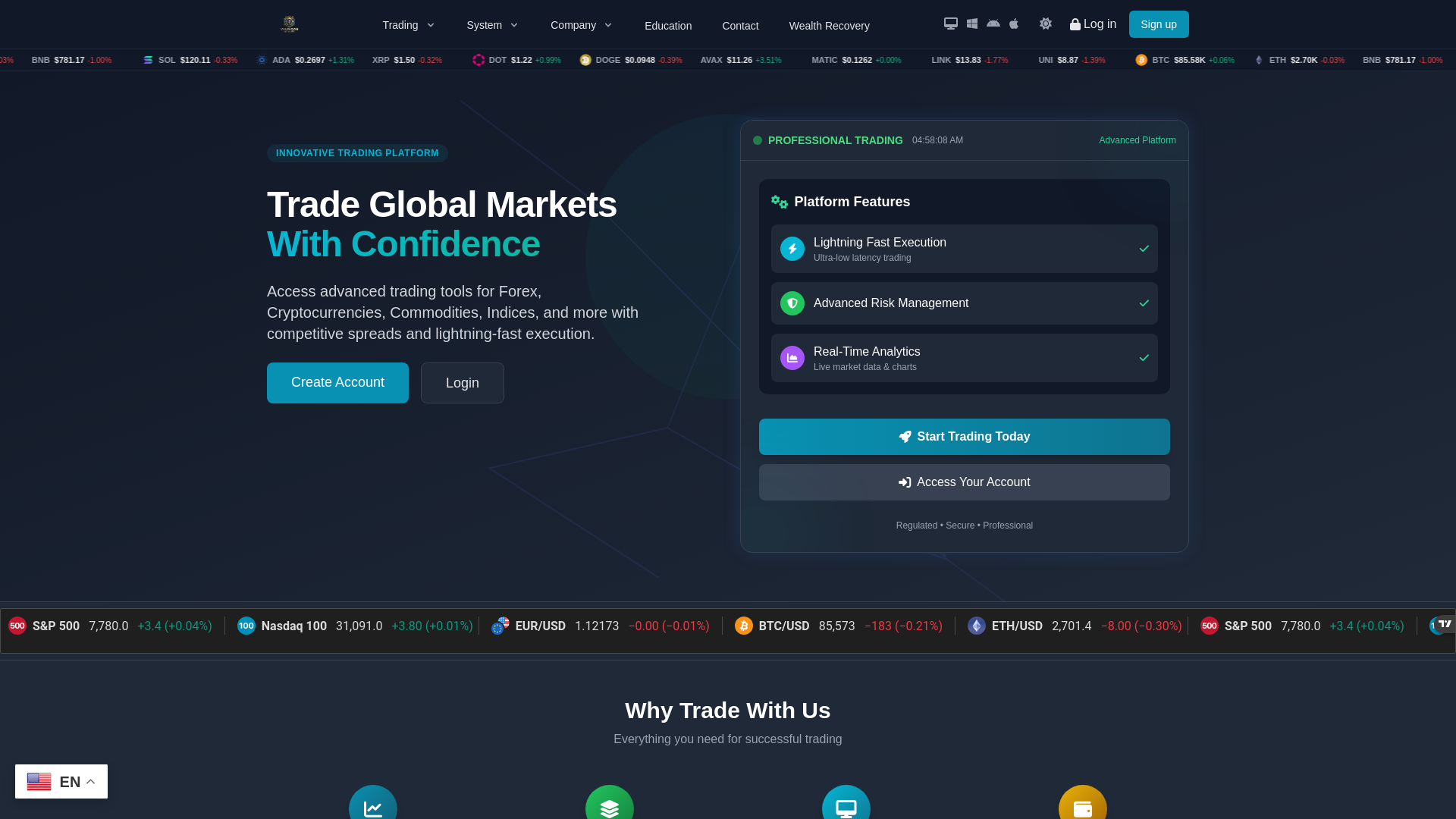 Screenshot of vauriqon-network.com