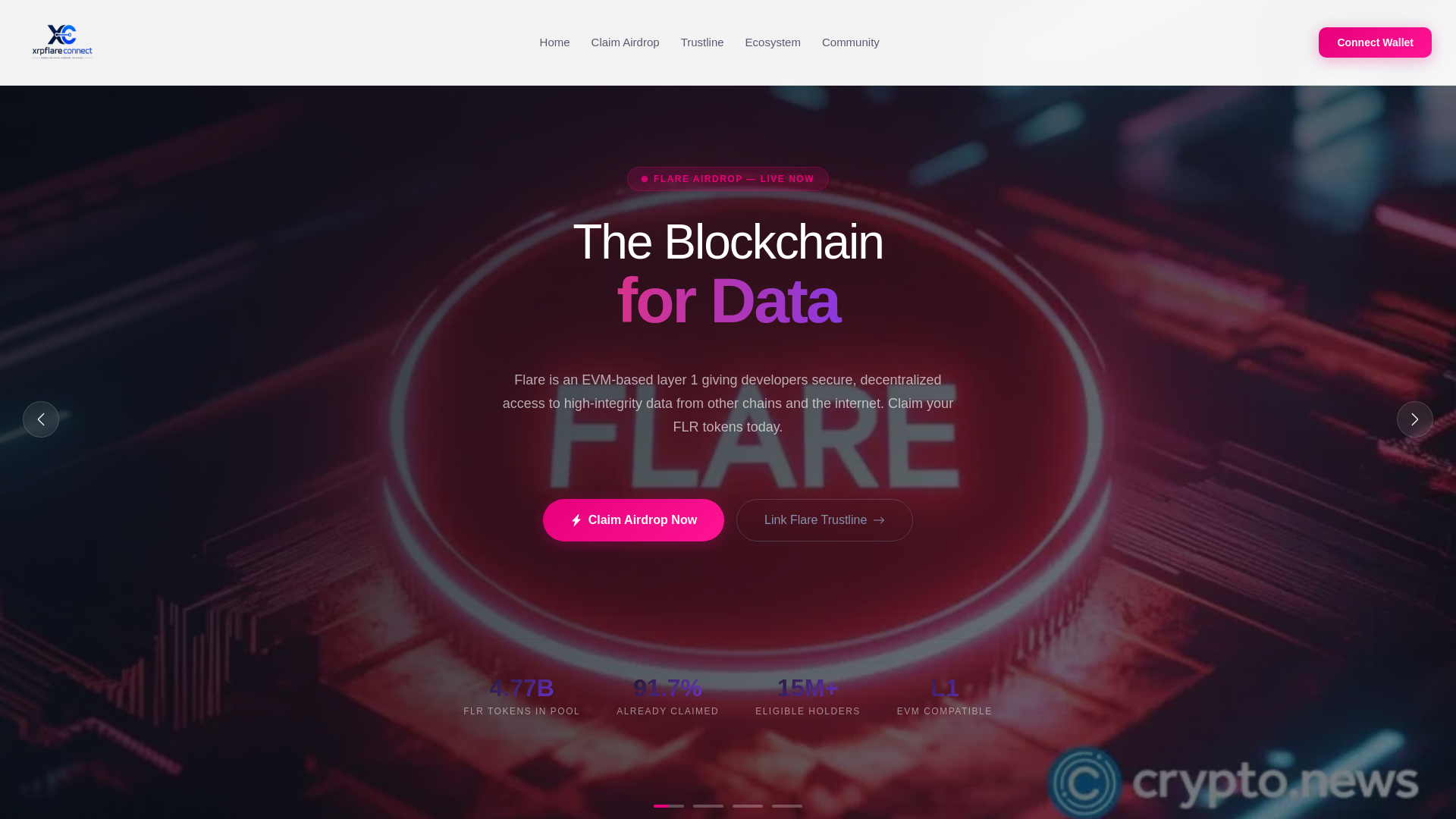 Screenshot of xrpflareconnect.com