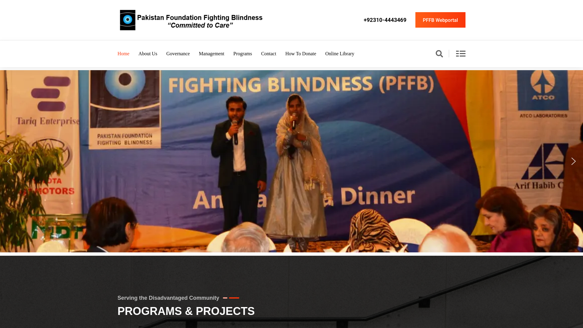 Screenshot of pffb.org.pk