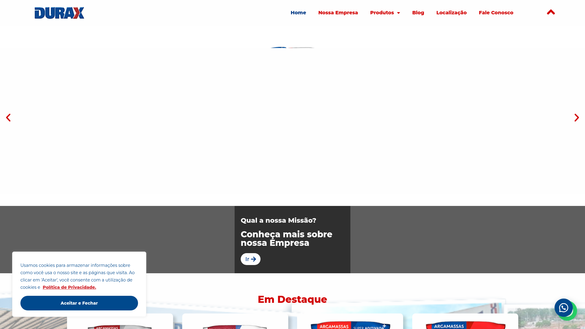 Screenshot of durax.com.br