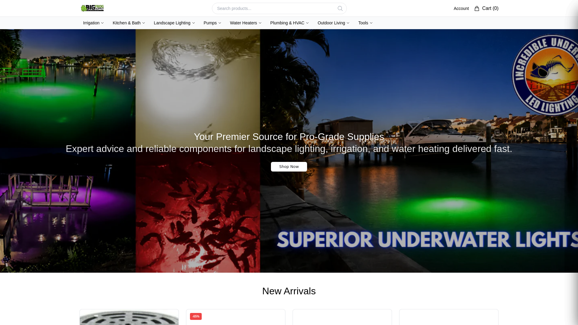 Screenshot of bigfrogsupplyhome.shop