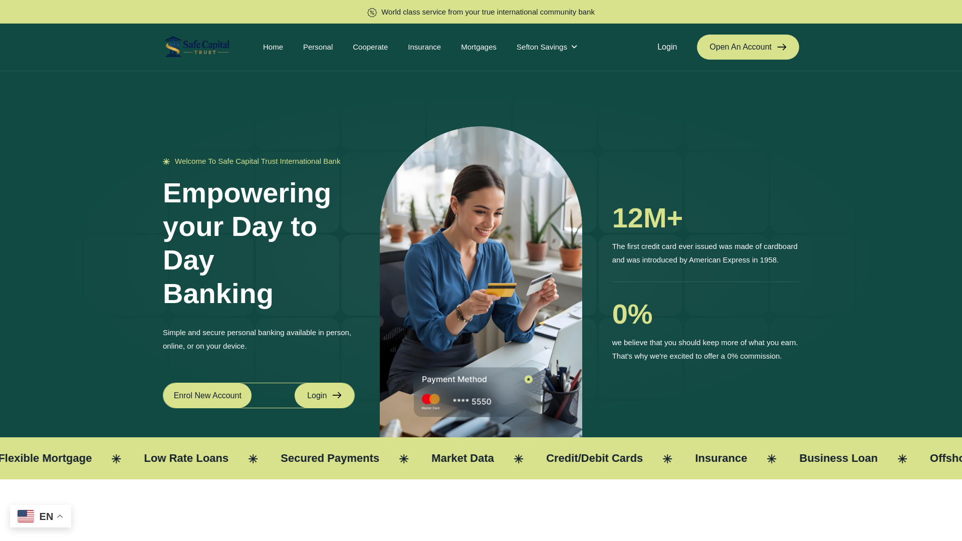 Снимок экрана safecapitaltrust.com